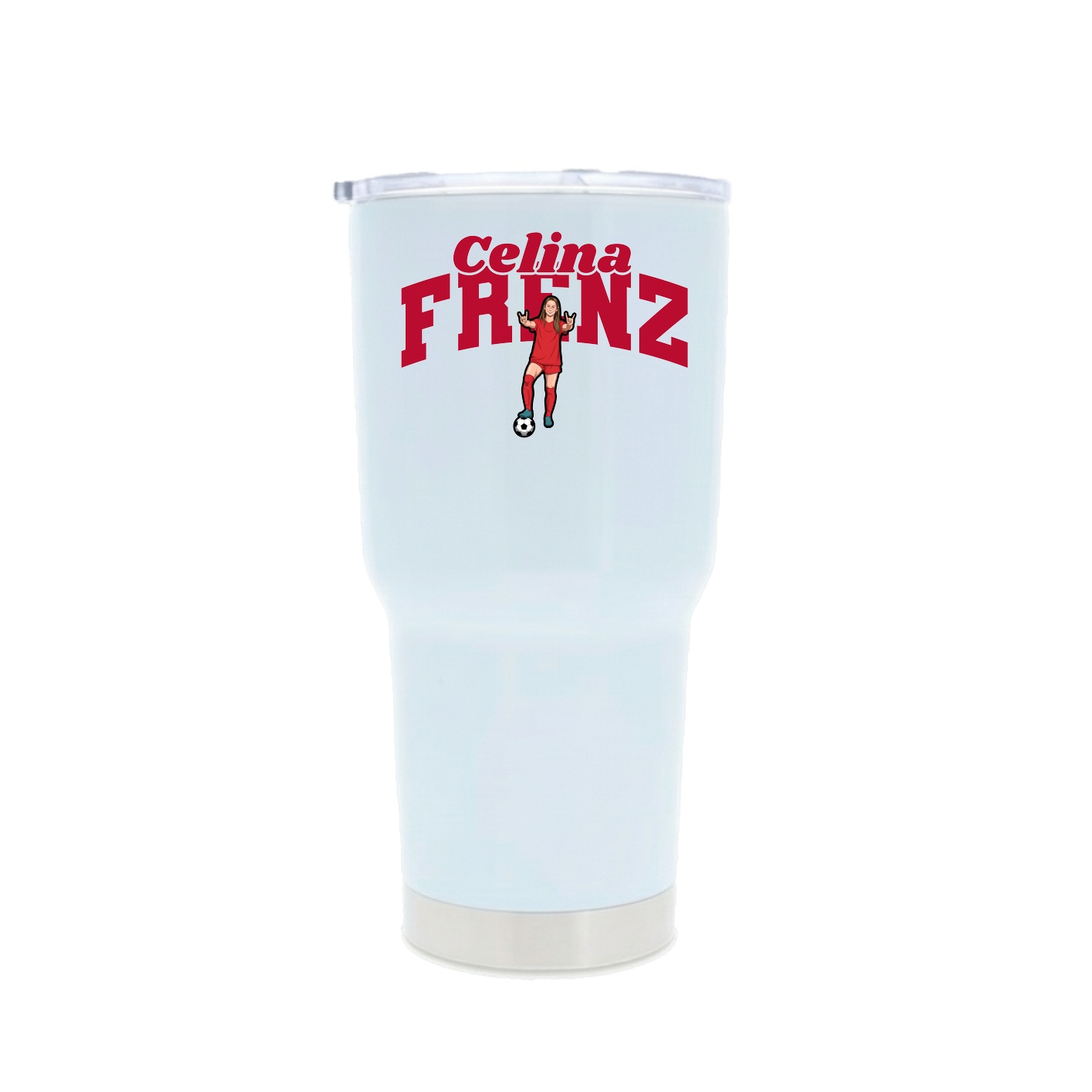 30oz Stainless Steel Tumbler — Signature Arch in White
