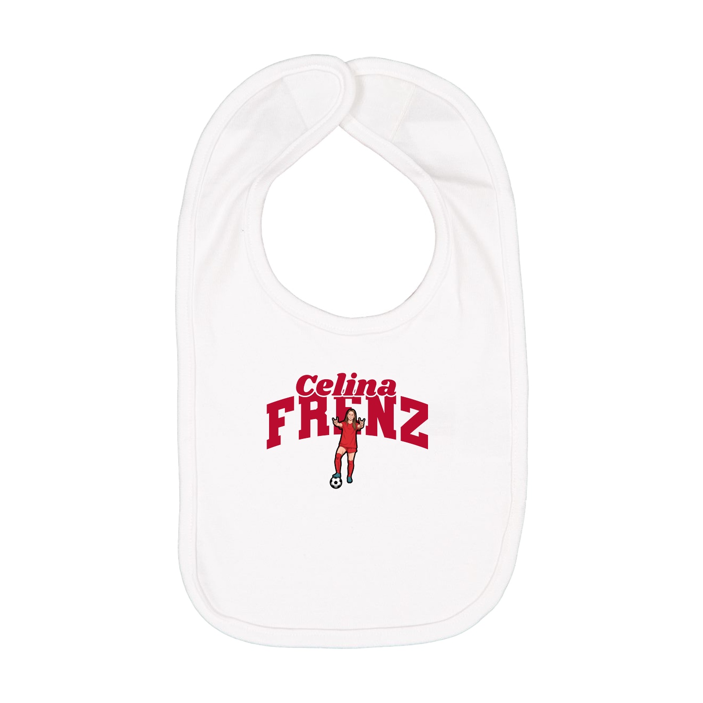 Infant Bib — Signature Arch in White