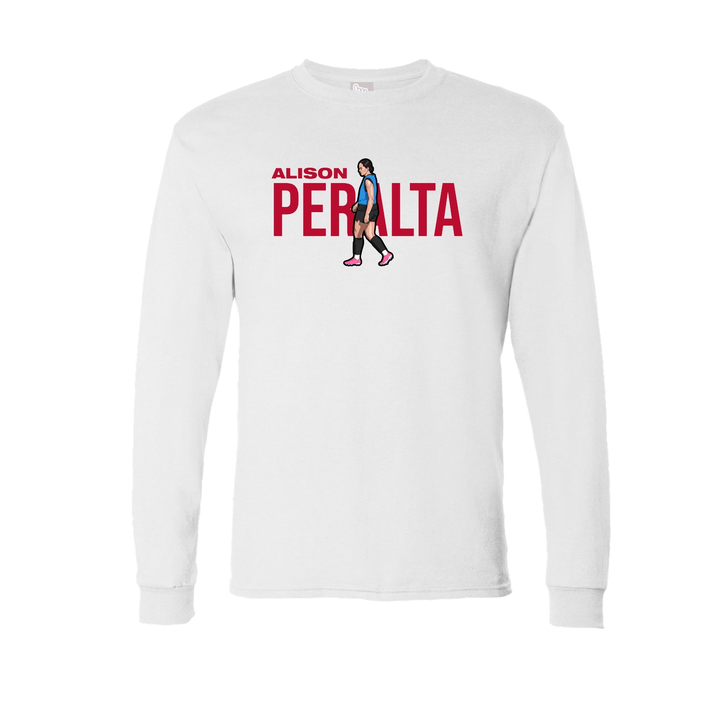 Long Sleeve Tee — Player Name in White