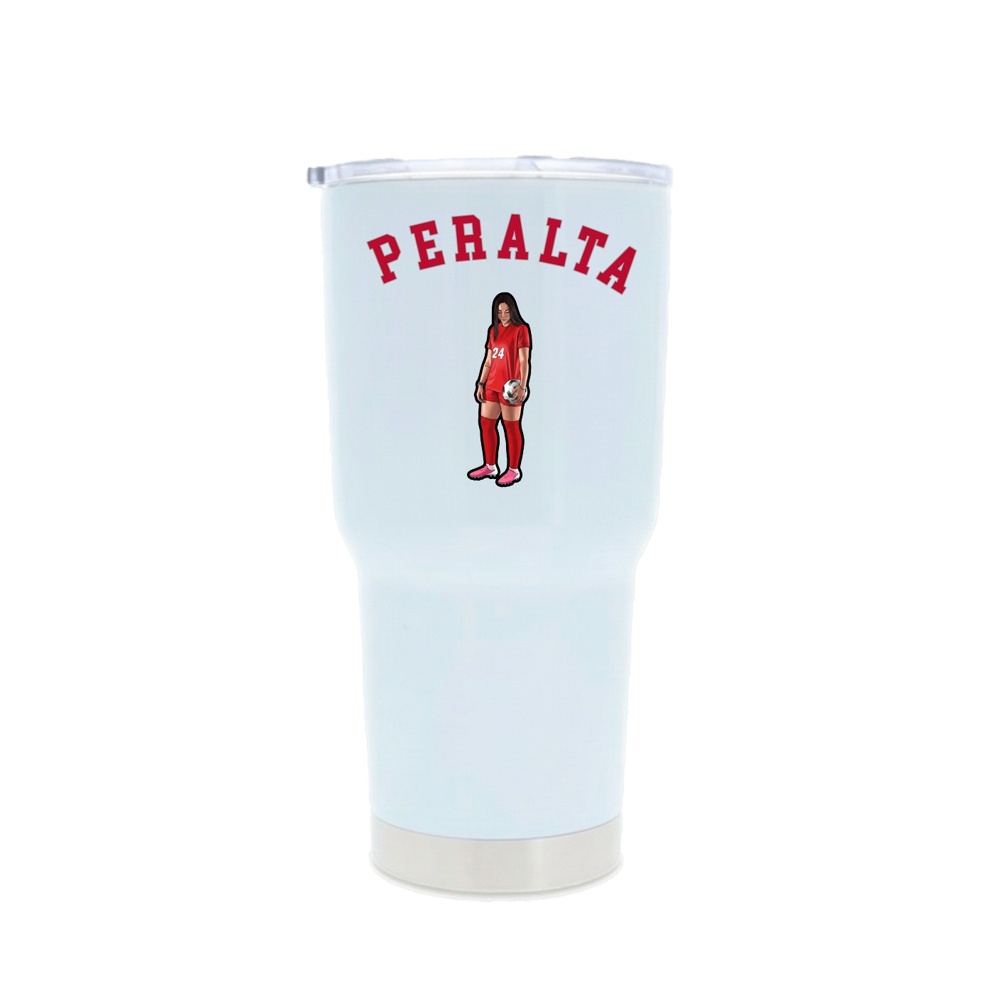 30oz Stainless Steel Tumbler — Shirsey Arch in White