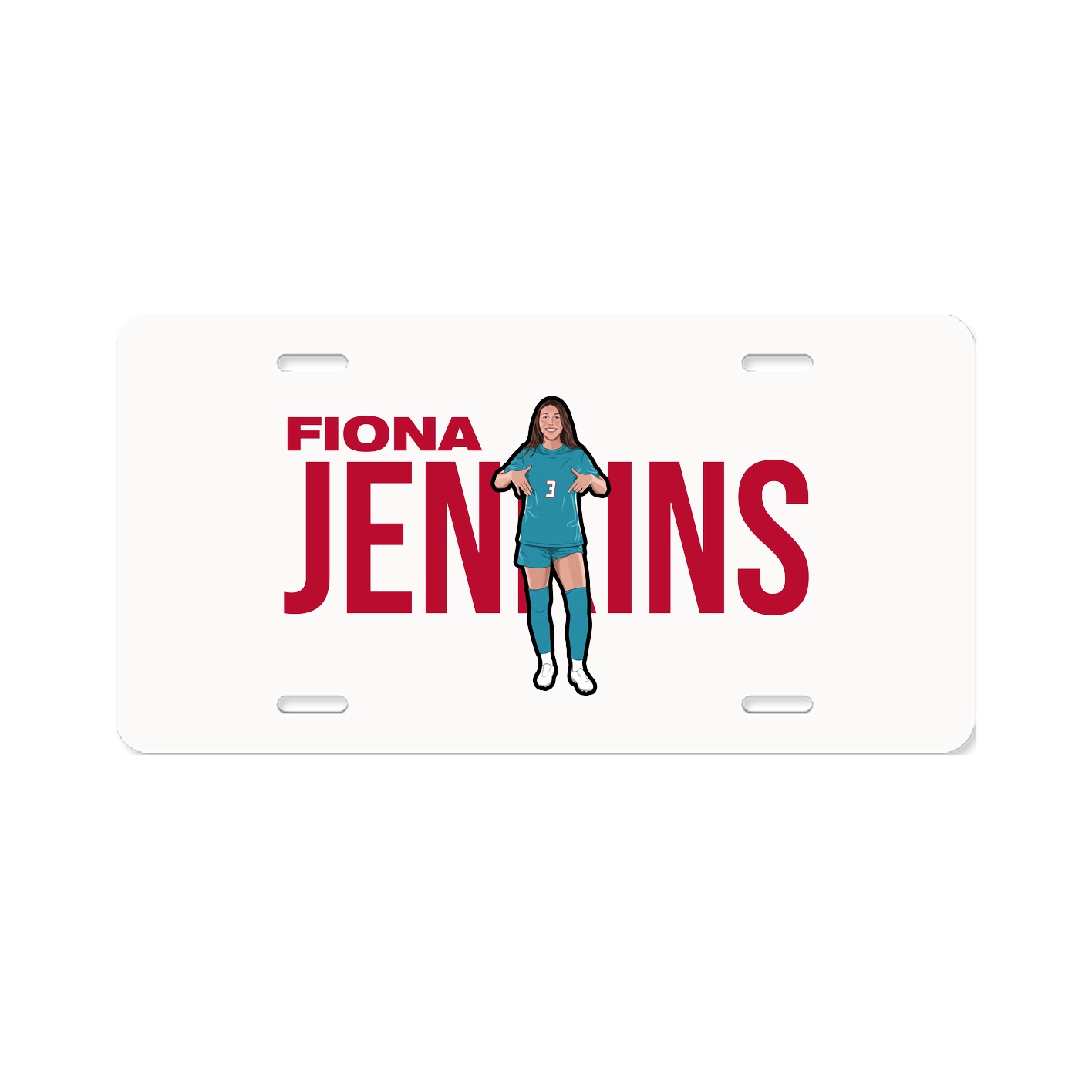 License Plate — Player Name in Classic