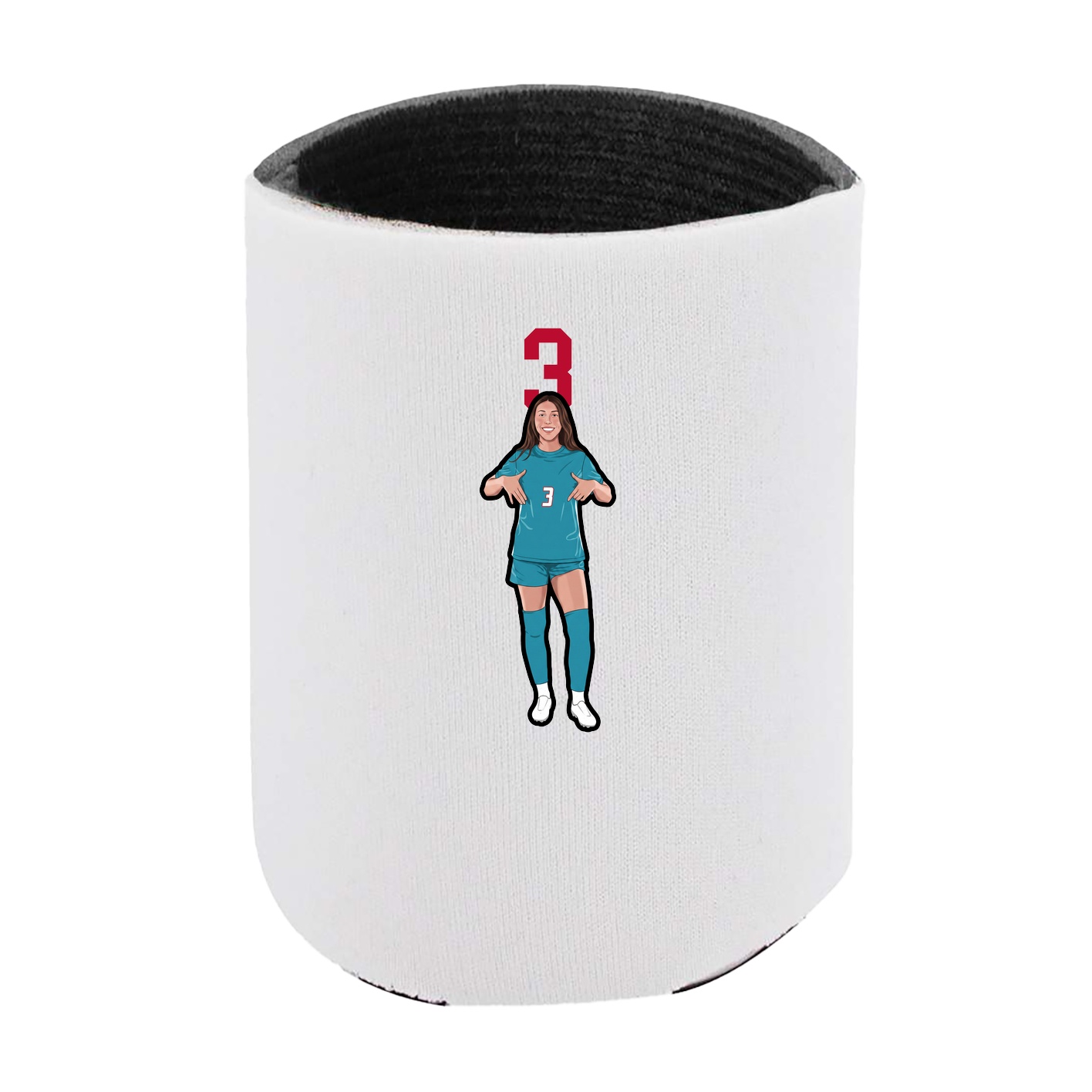 Can Holder — Number Top in White