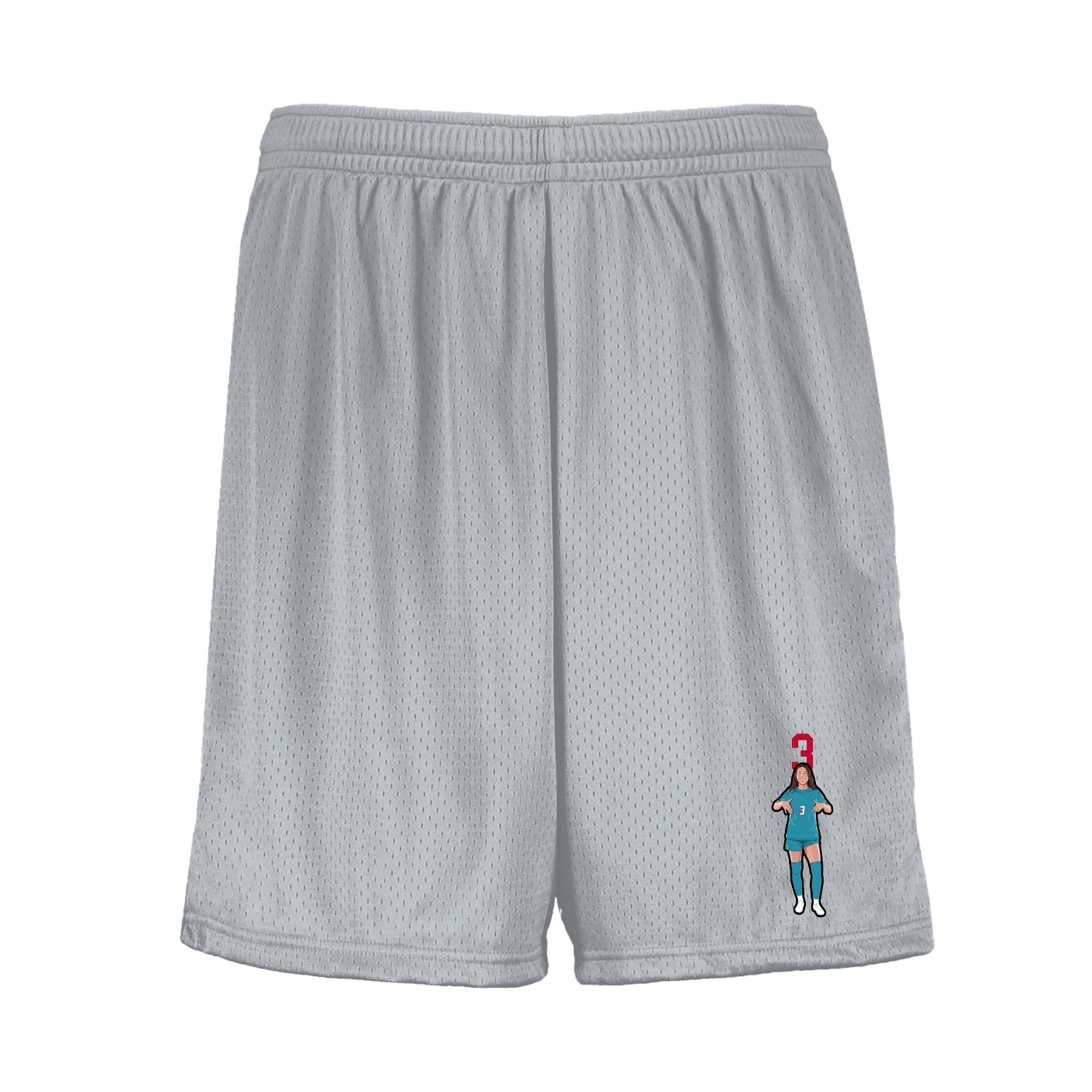 Shorts — Number Top in Silver