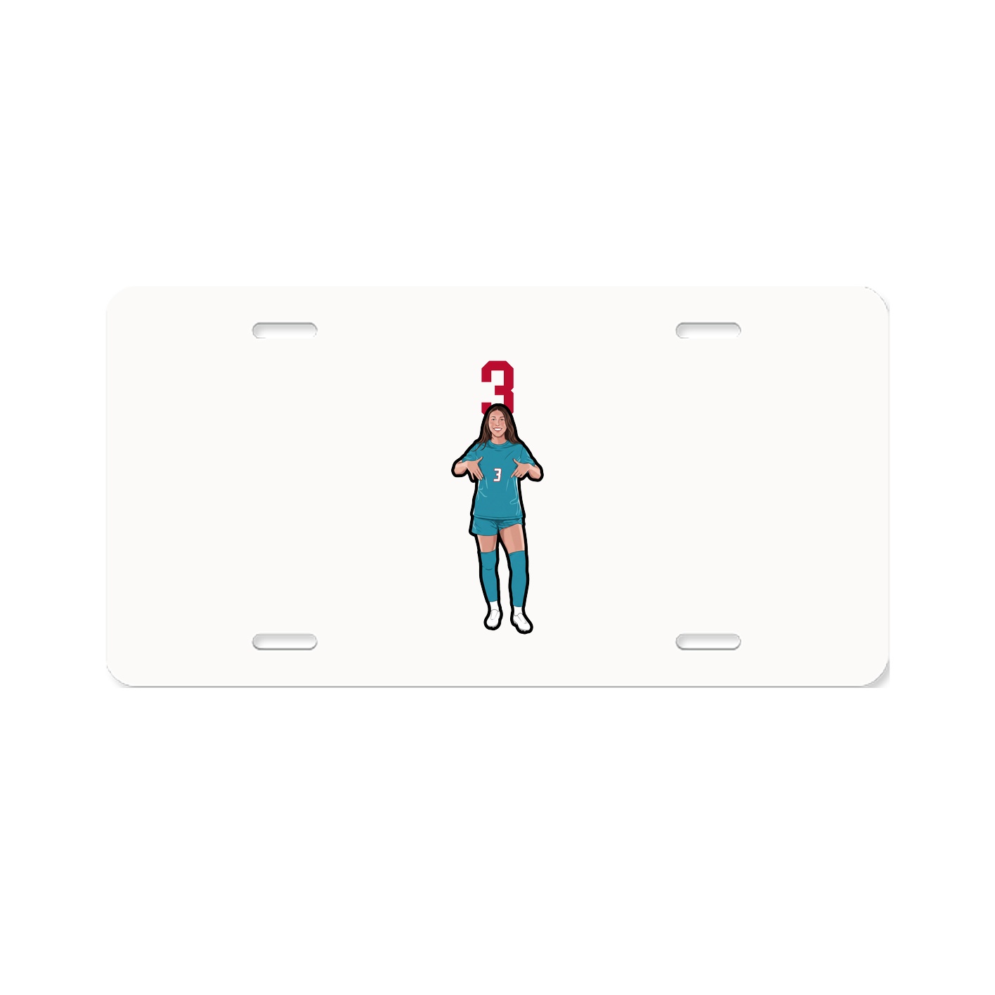 License Plate — Number Top in Classic
