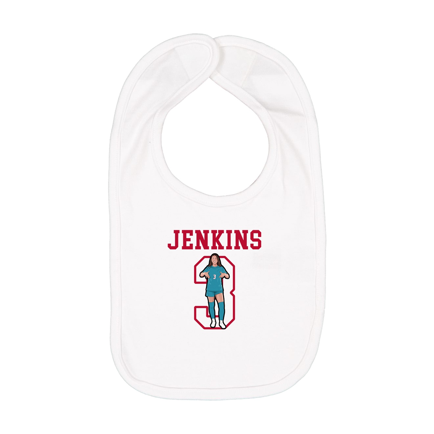 Infant Bib — Shirsey in White