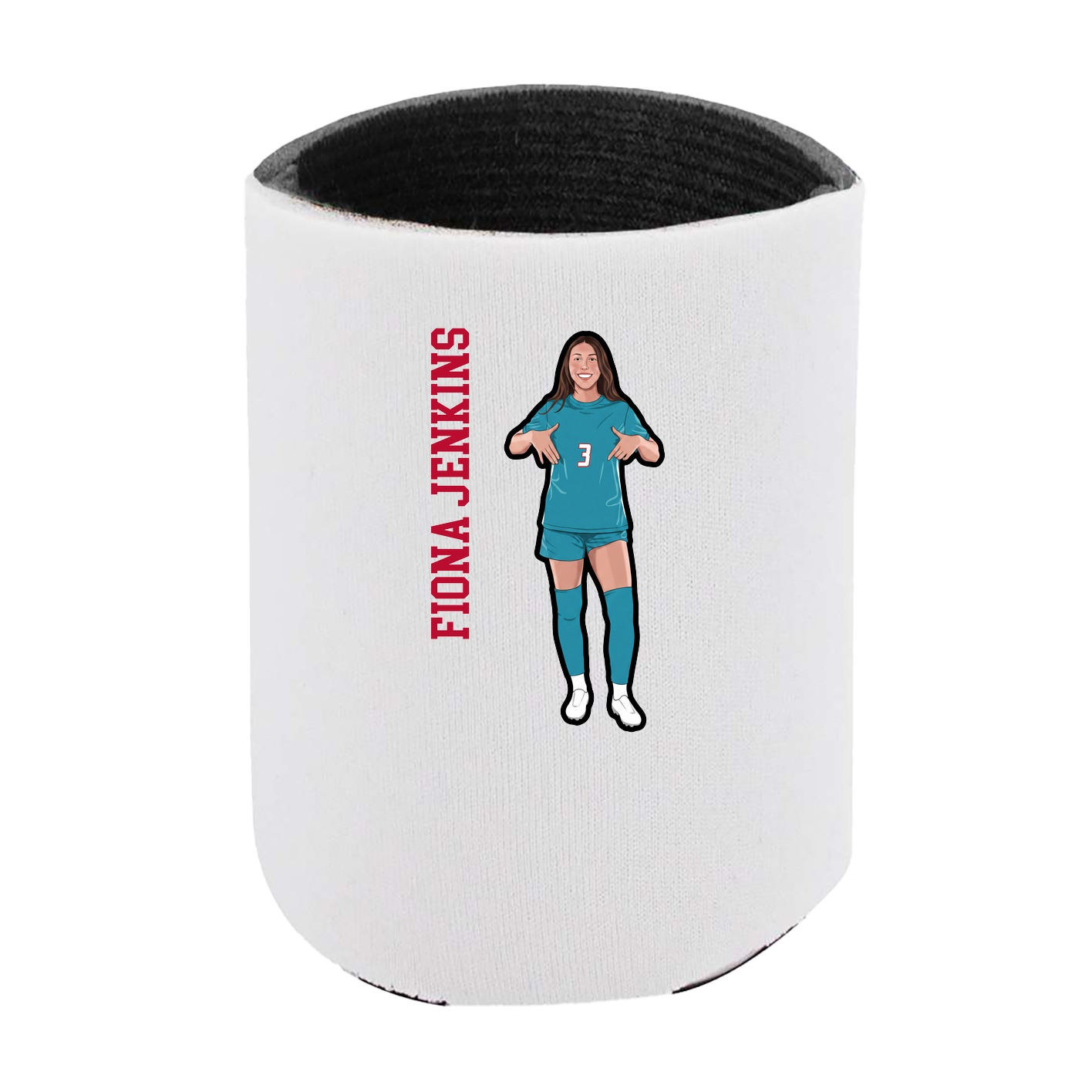 Can Holder — Name Vertical in White