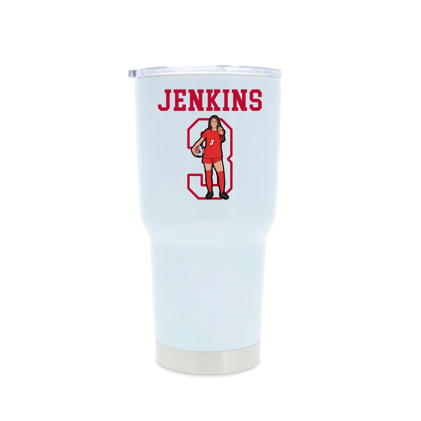 30oz Stainless Steel Tumbler — Shirsey in White