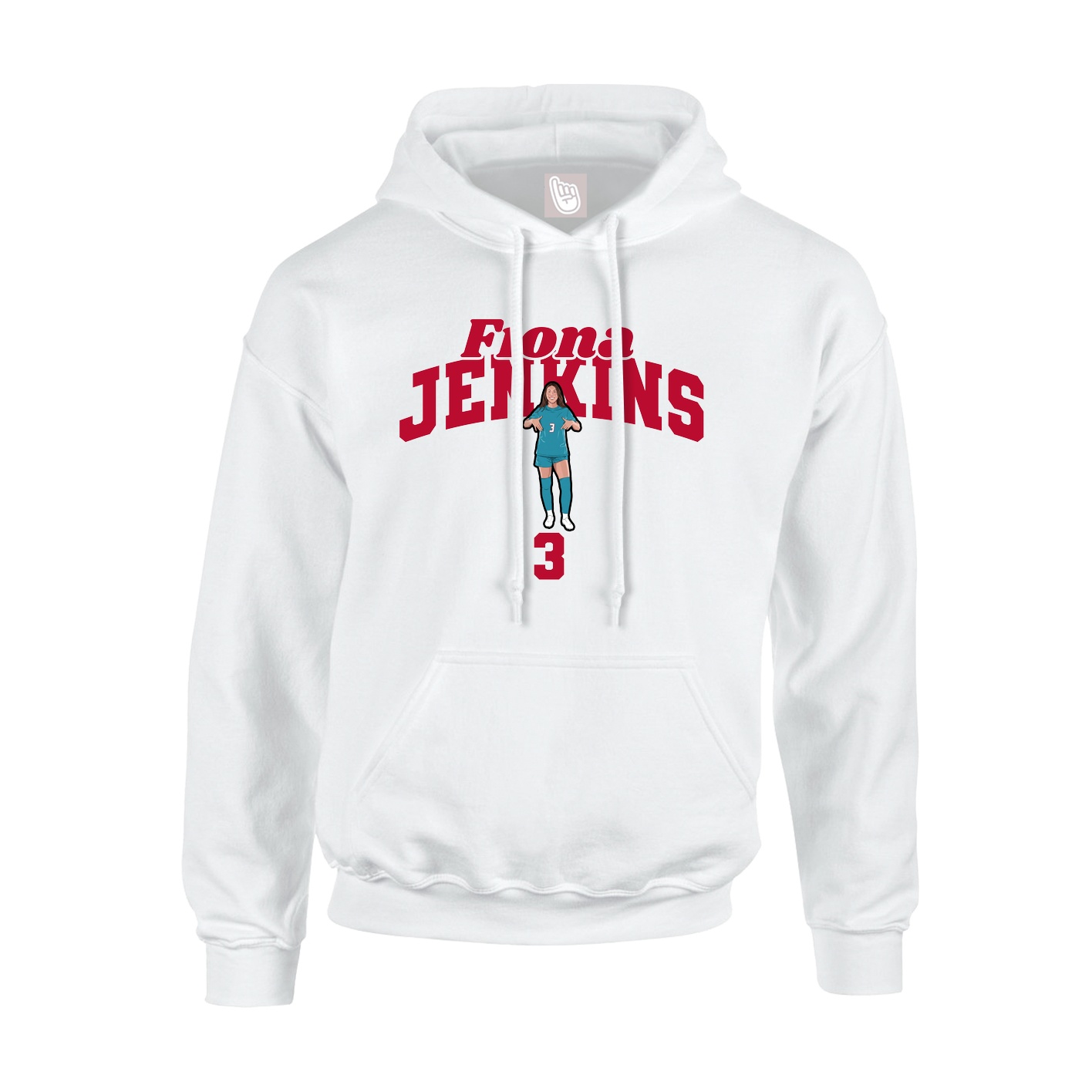 Hoodie — Signature Arch in White