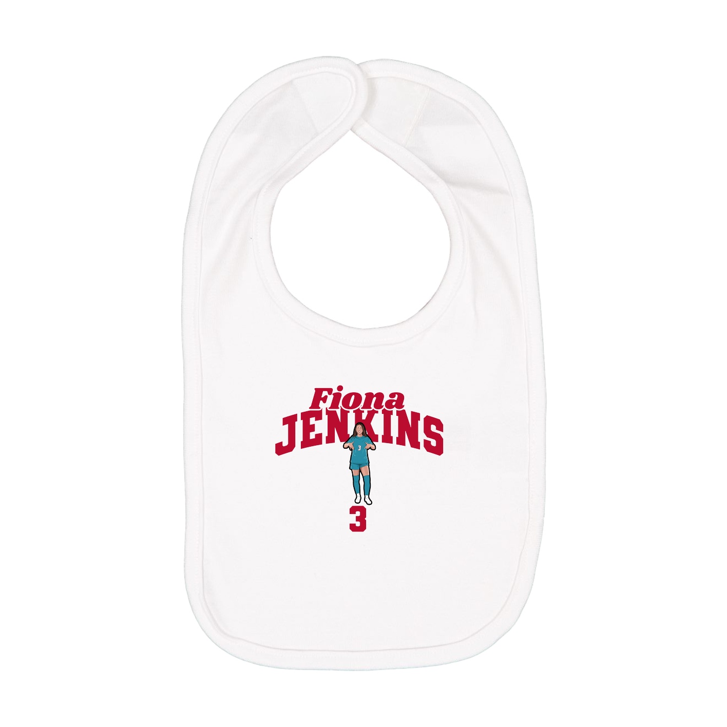 Infant Bib — Signature Arch in White