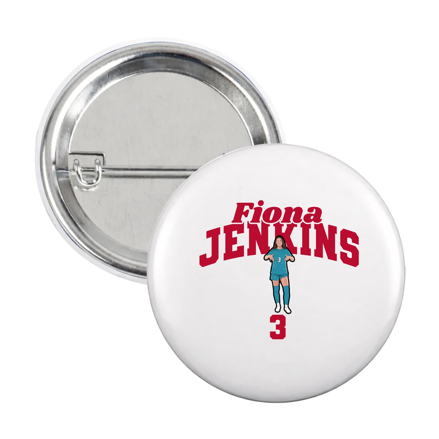 Game Day Button — Signature Arch in White