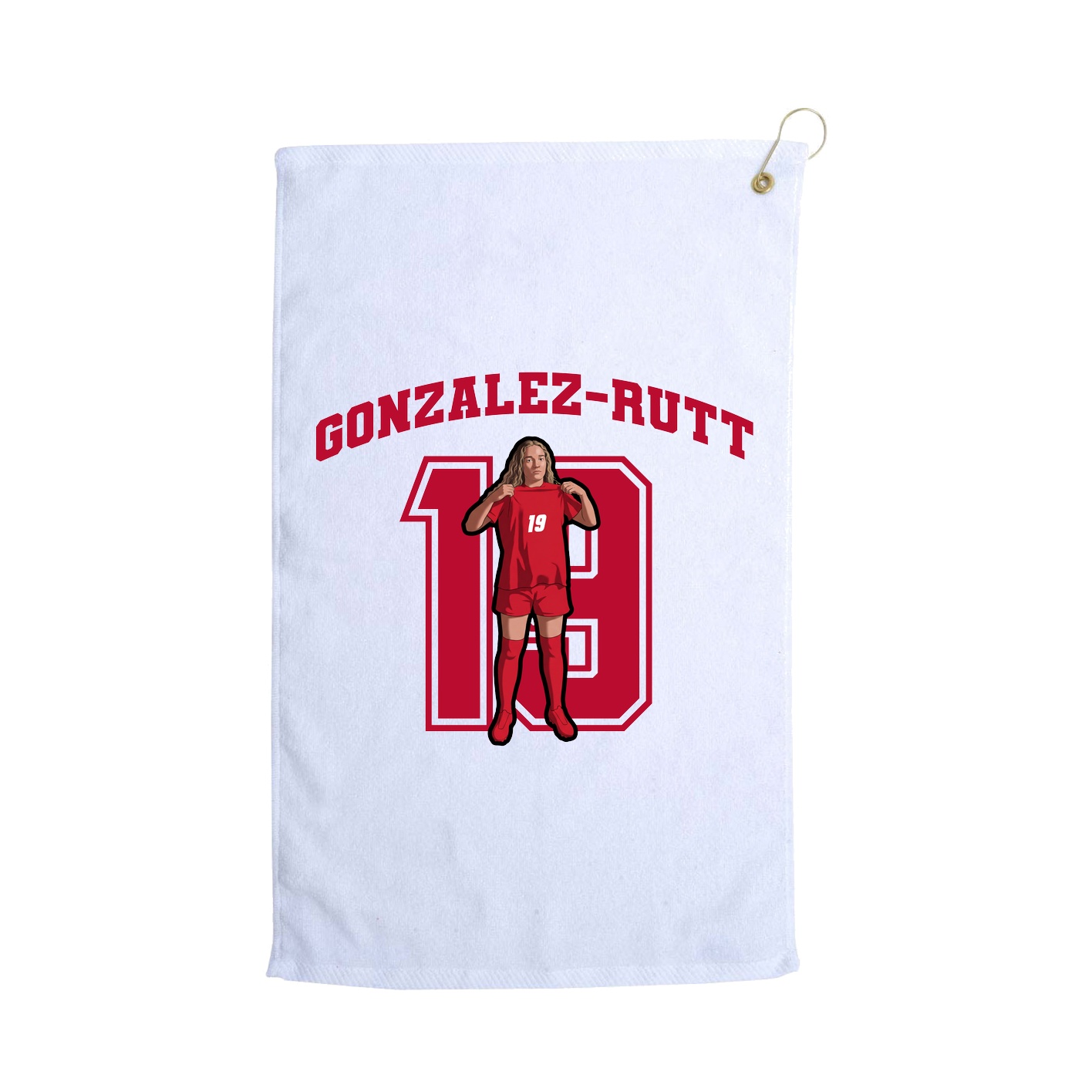 Golf Towel — Number in White