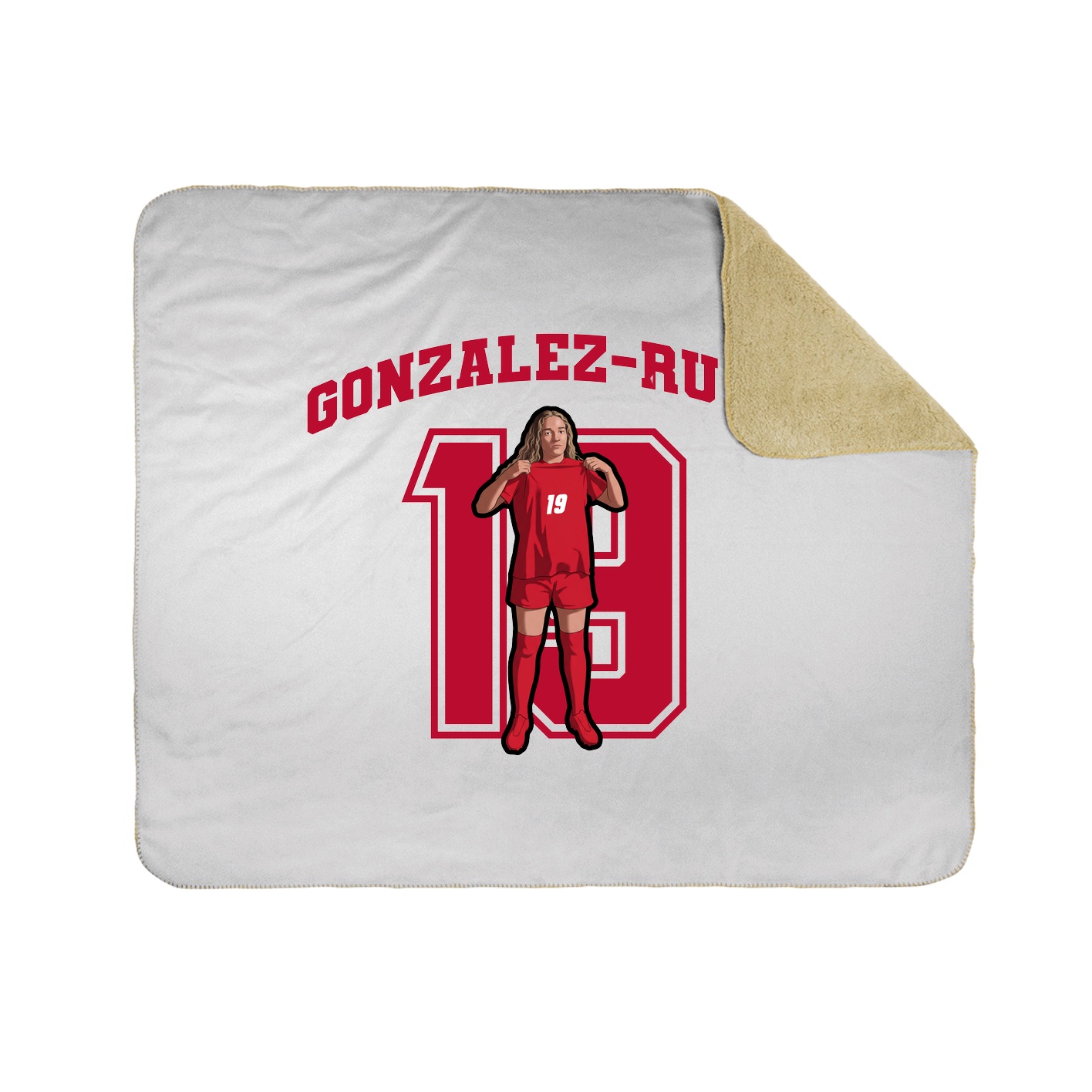 Throw Blanket — Number in White