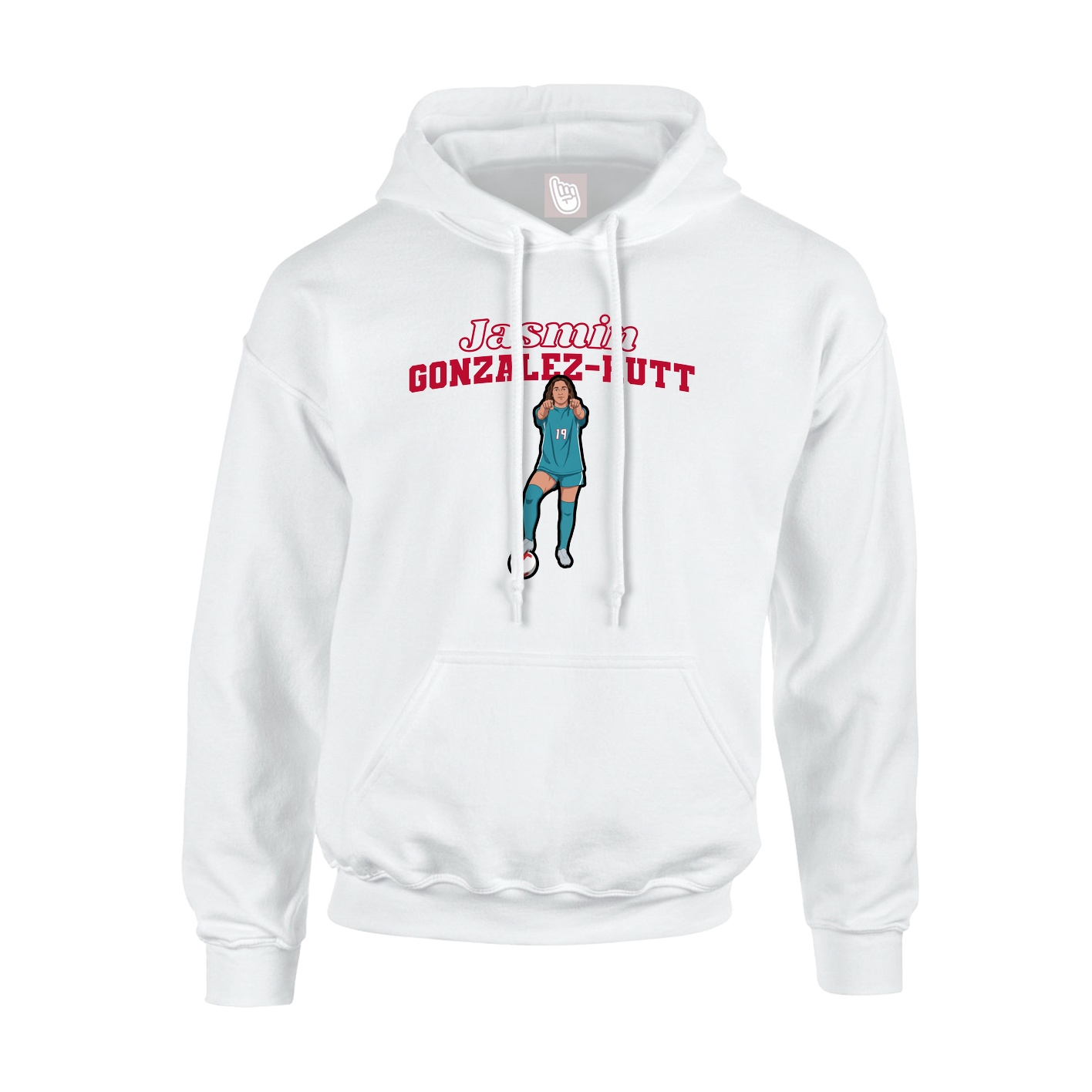 Hoodie — Name Arch in White