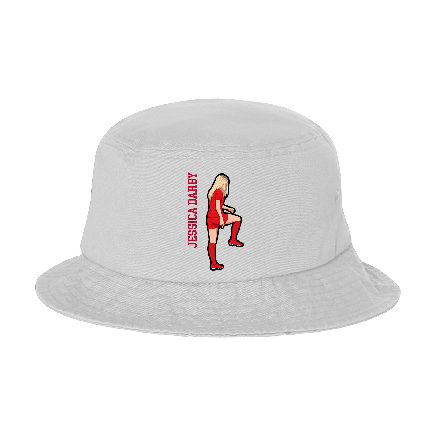 Bucket Cap — Name Vertical in White