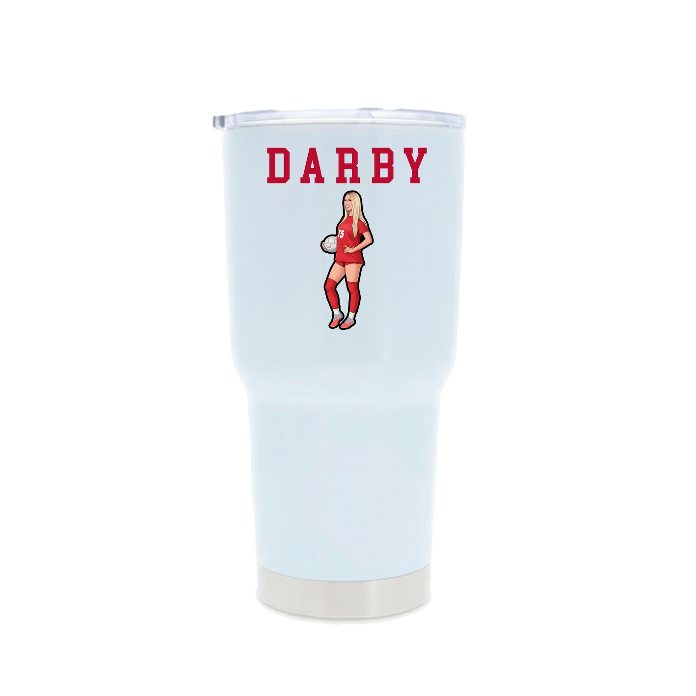 30oz Stainless Steel Tumbler — Shirsey in White