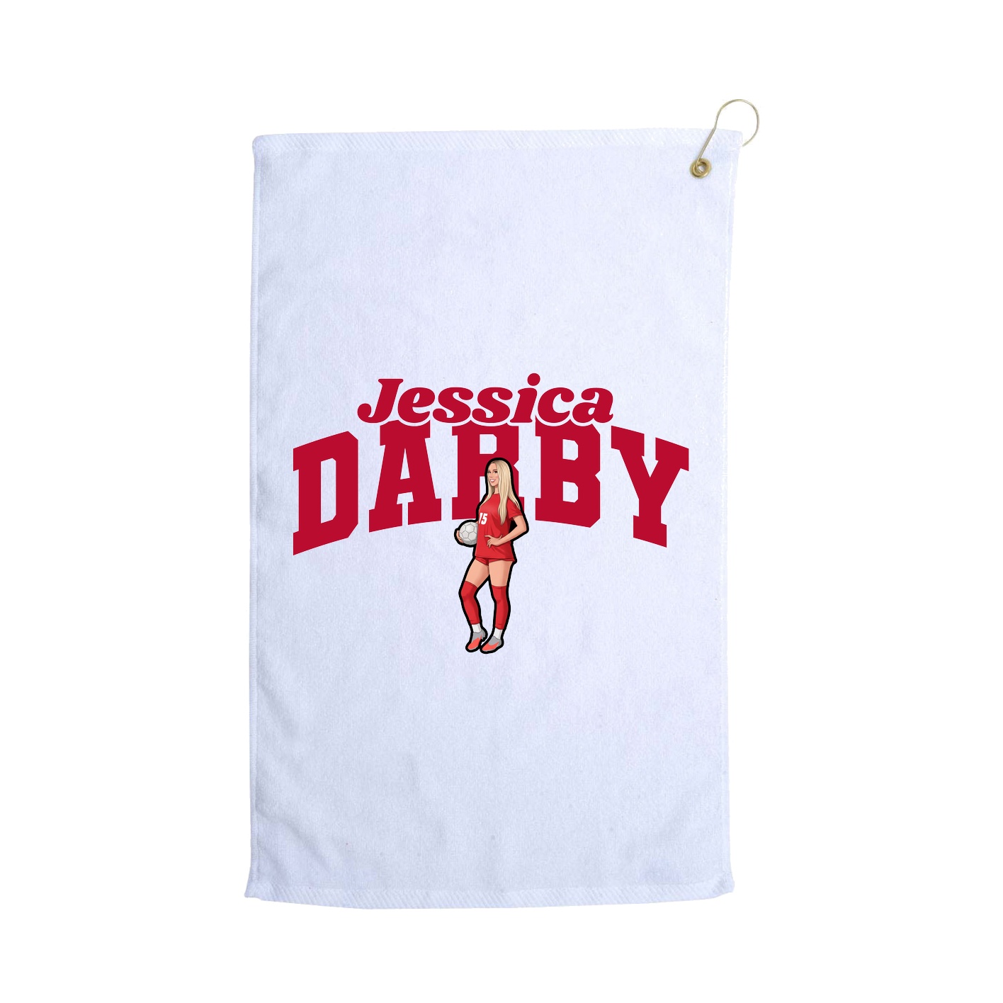Golf Towel — Signature Arch in White