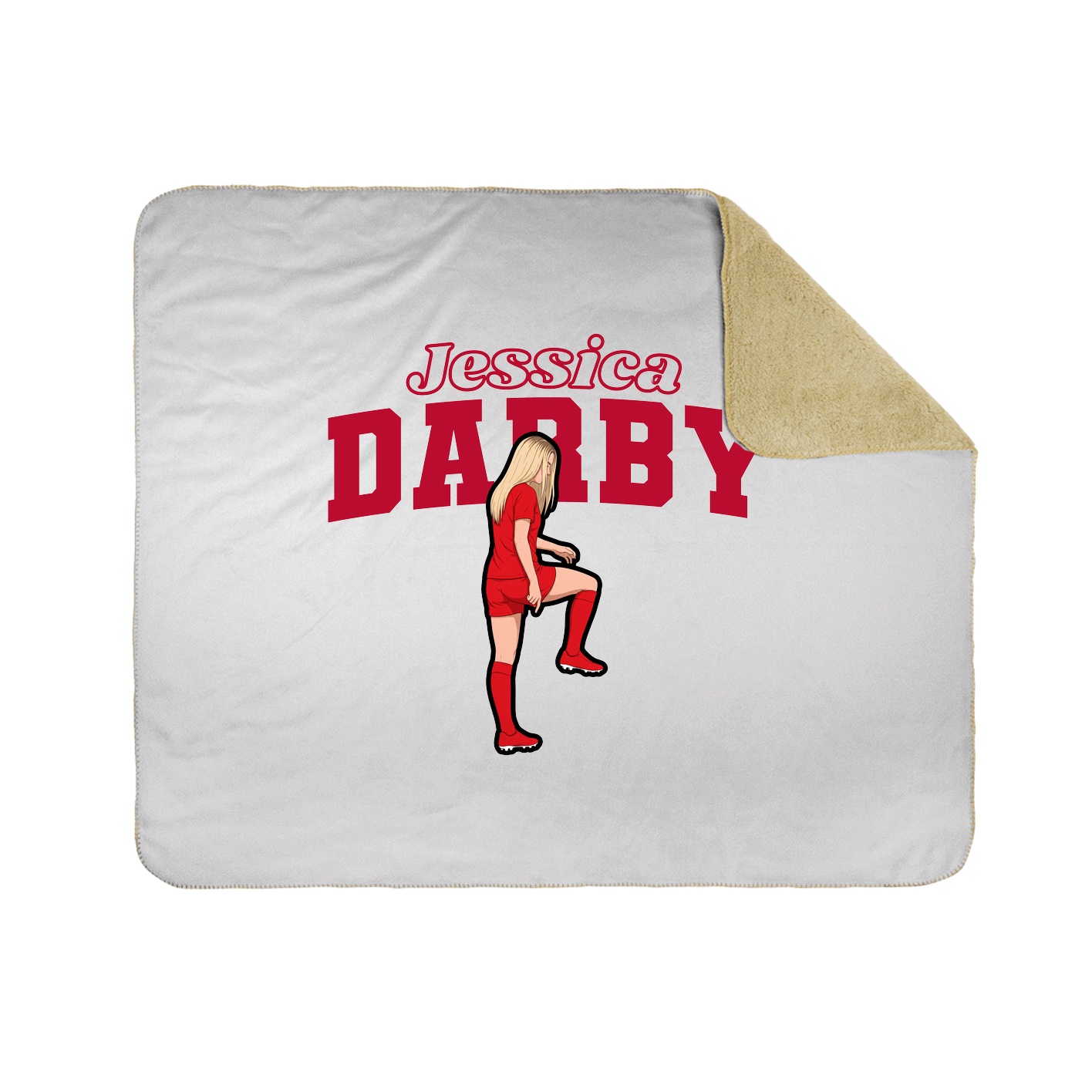 Throw Blanket — Name Arch in White