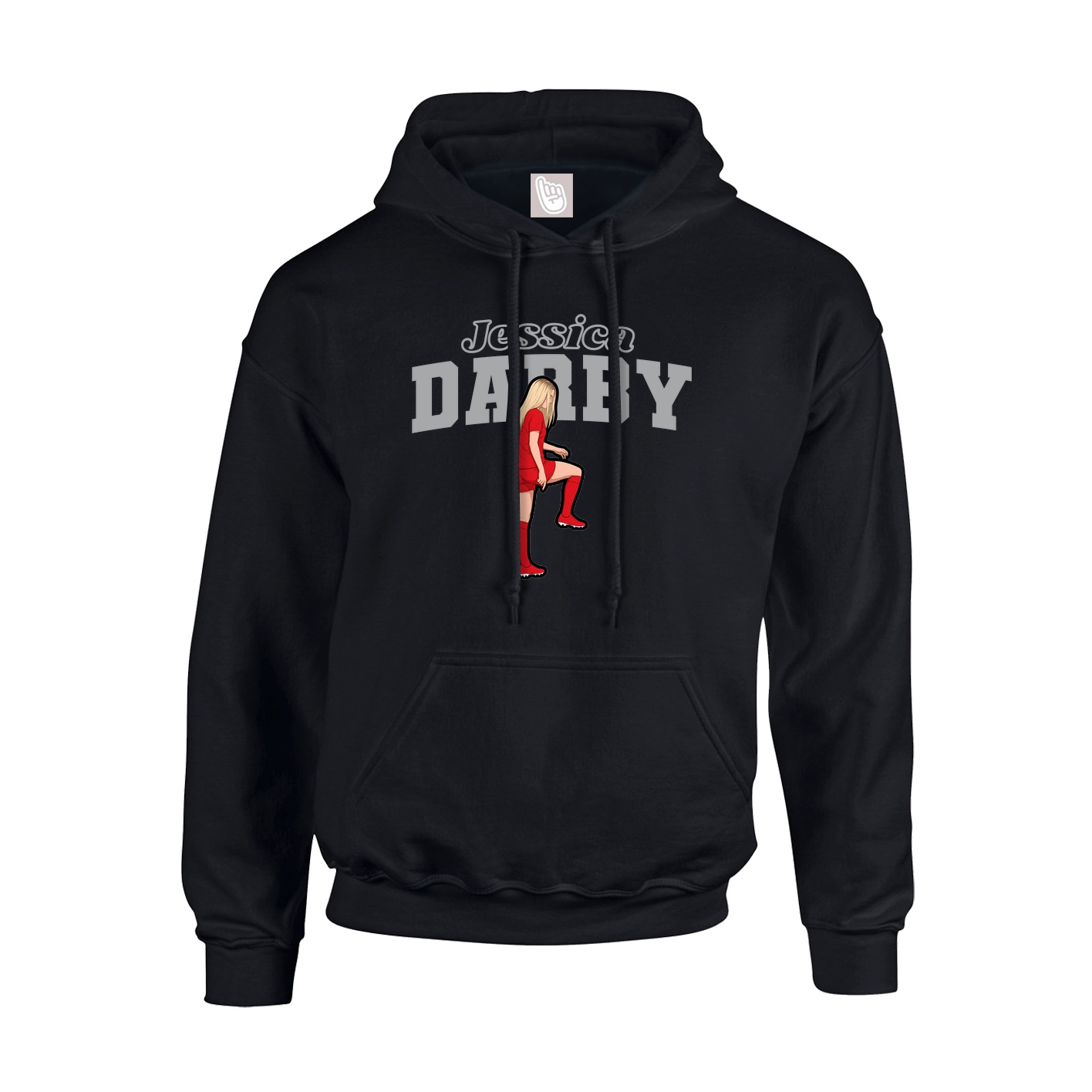 Youth Hoodie — Name Arch in Black