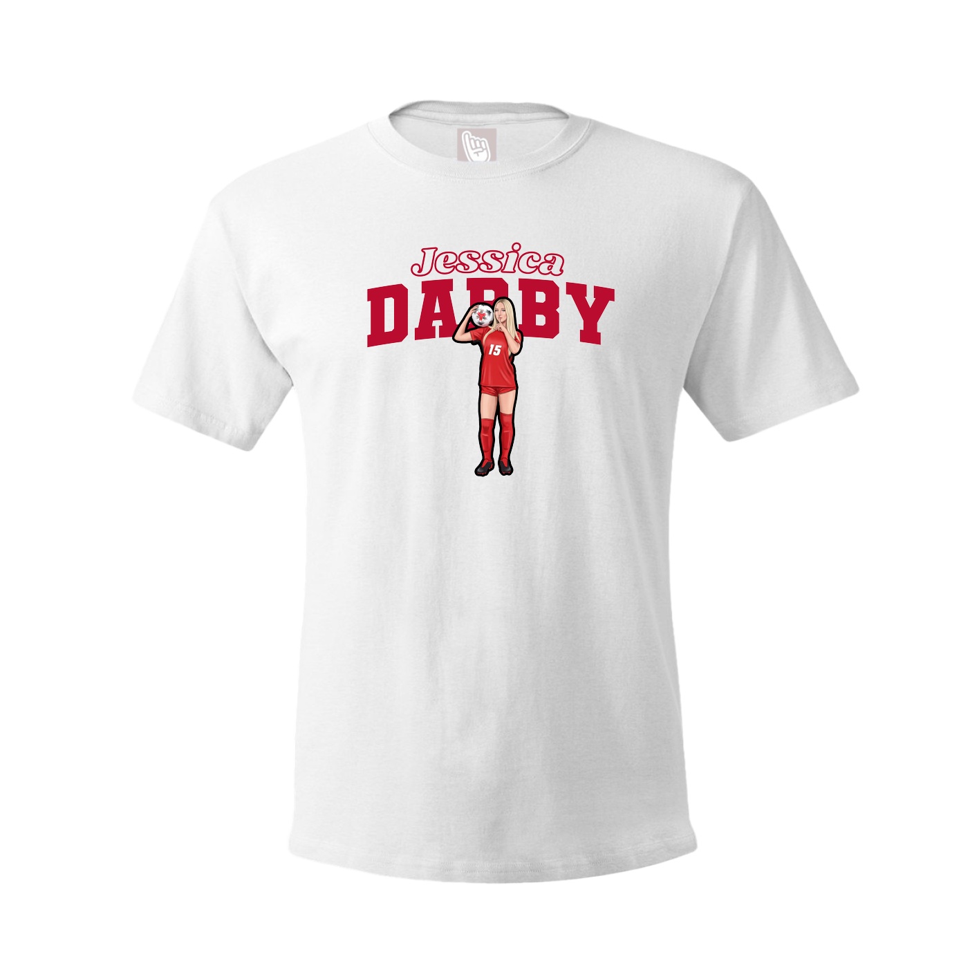 Youth Tee — Name Arch in White
