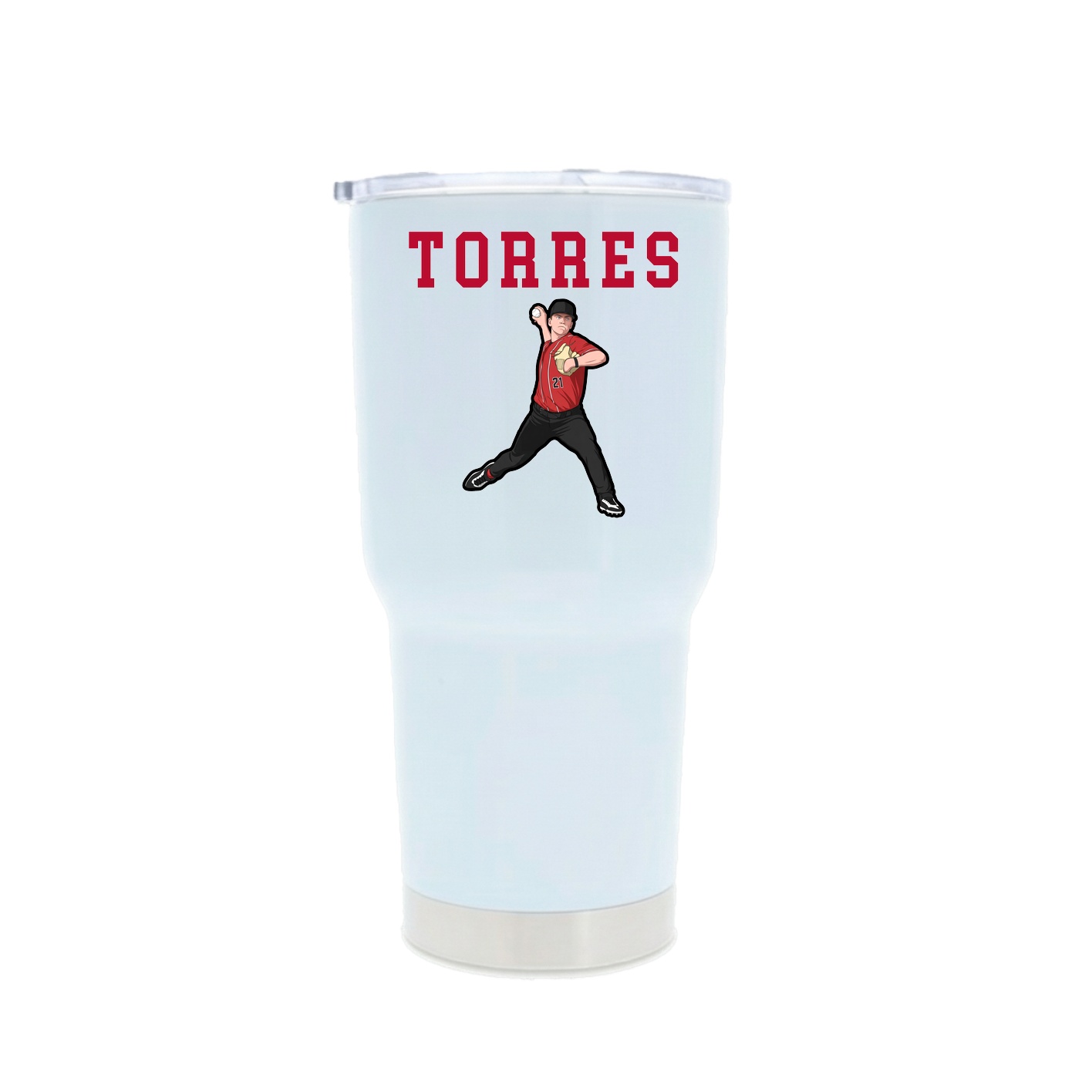 30oz Stainless Steel Tumbler — Shirsey in White