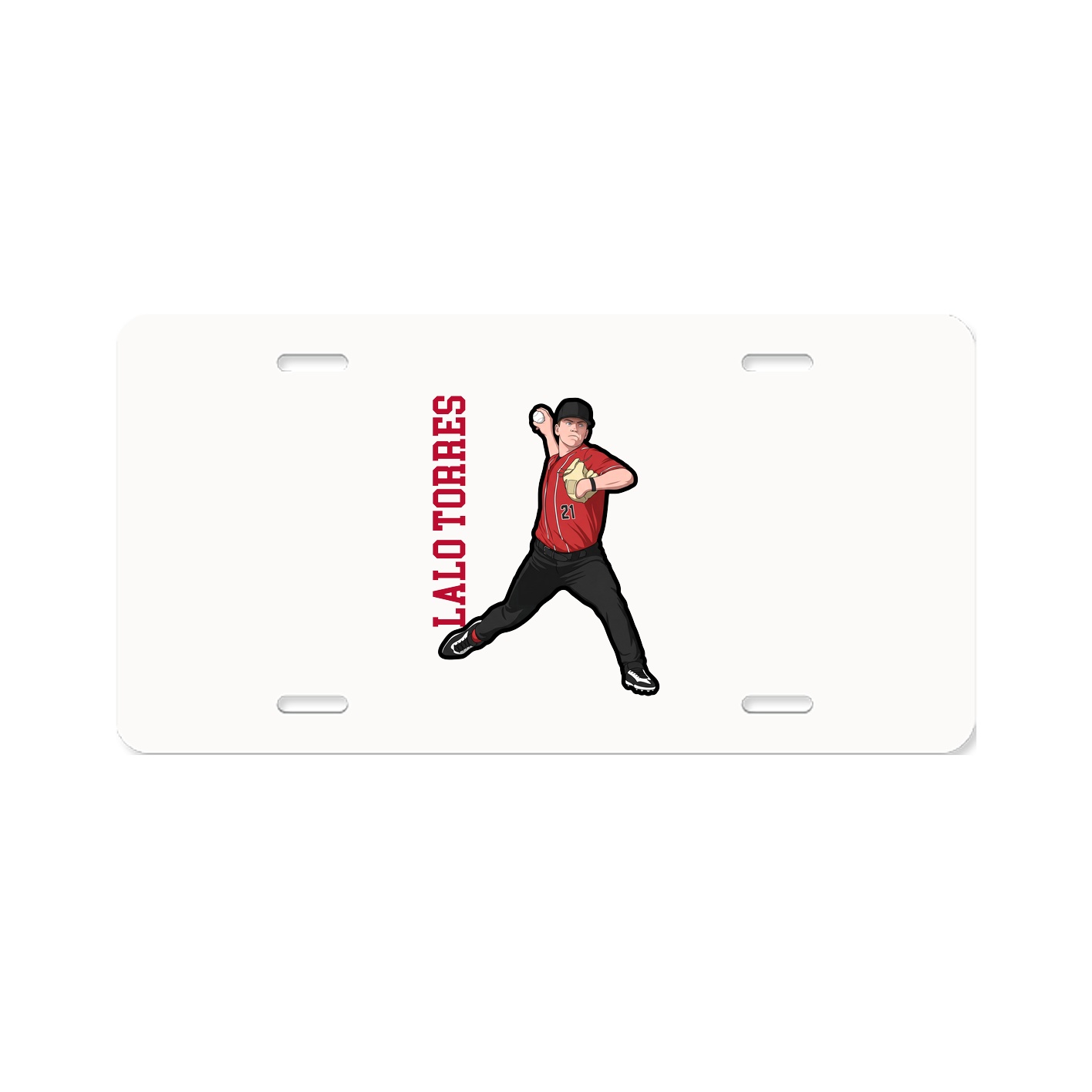 License Plate — Name Vertical in Classic