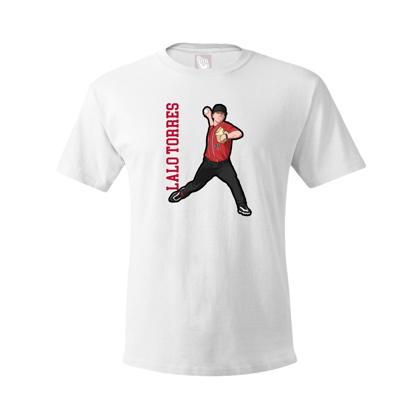 Tee — Name Vertical in White