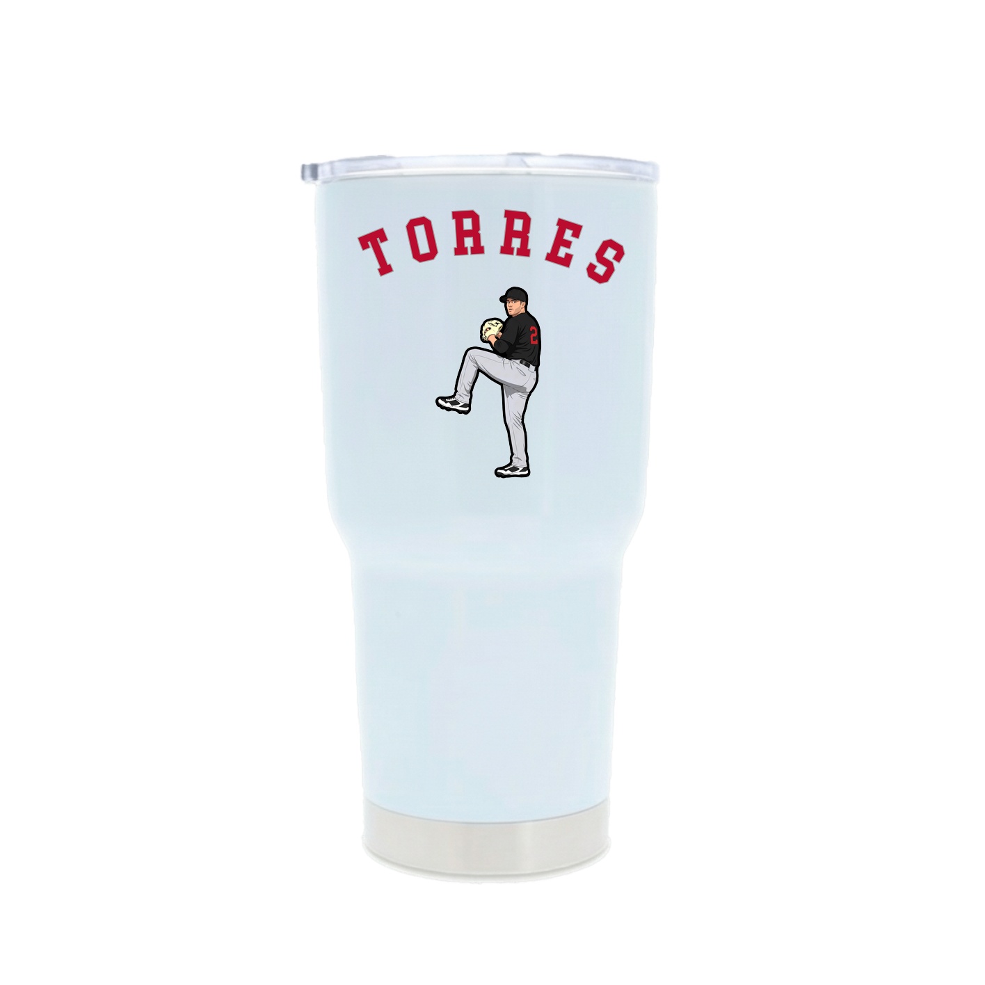 30oz Stainless Steel Tumbler — Shirsey Arch in White