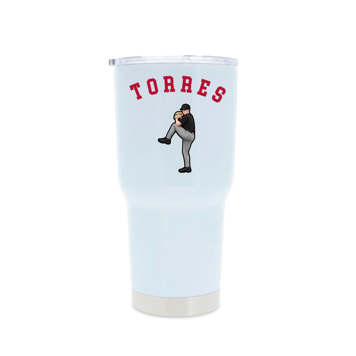 30oz Stainless Steel Tumbler — Shirsey Arch in White