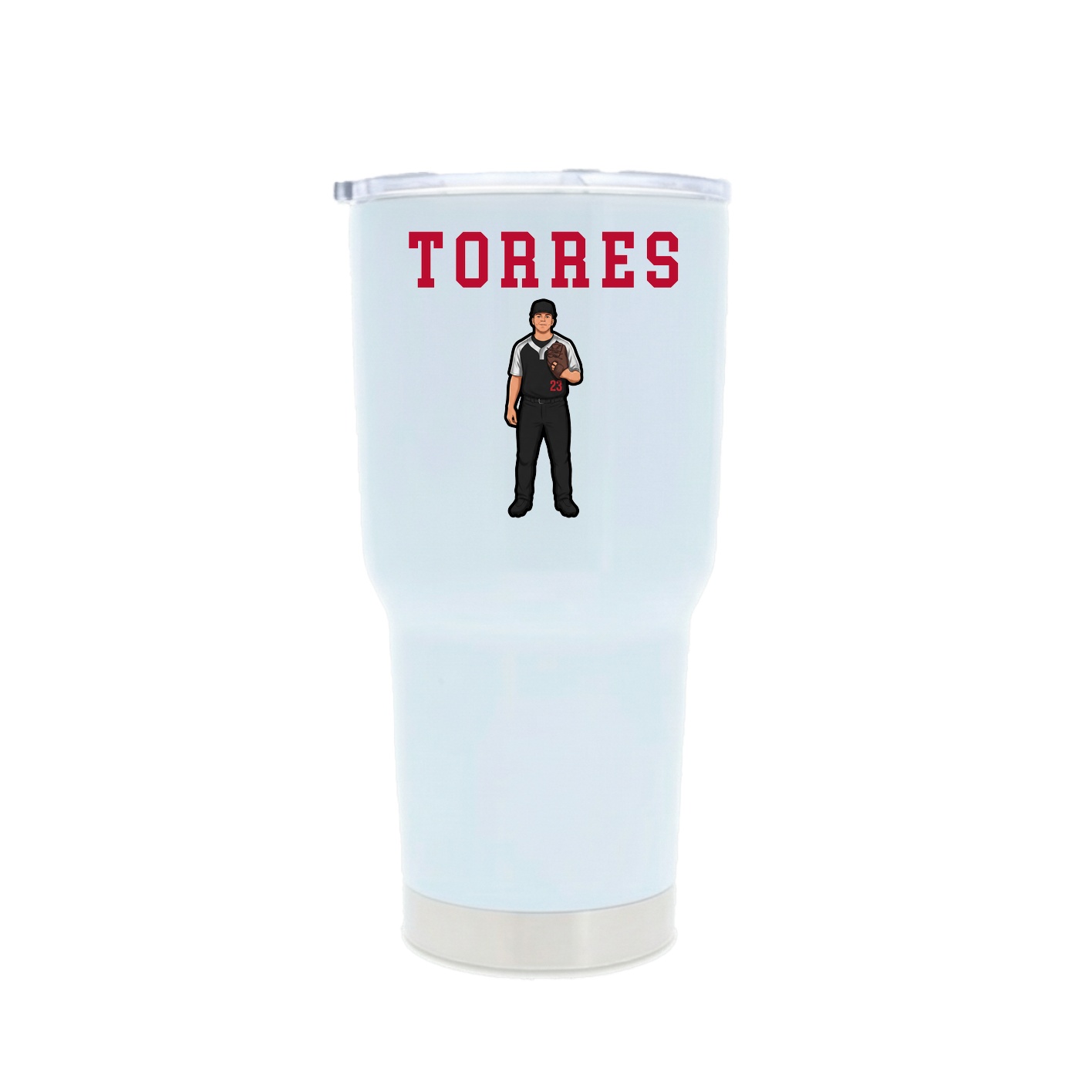 30oz Stainless Steel Tumbler — Shirsey in White