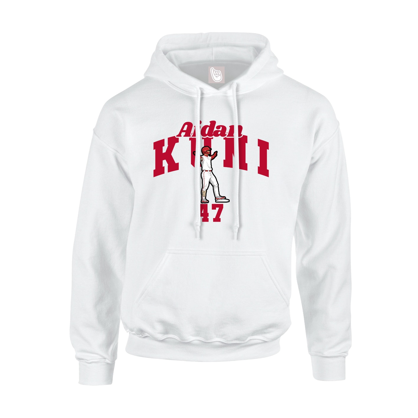 Hoodie — Signature Arch in White