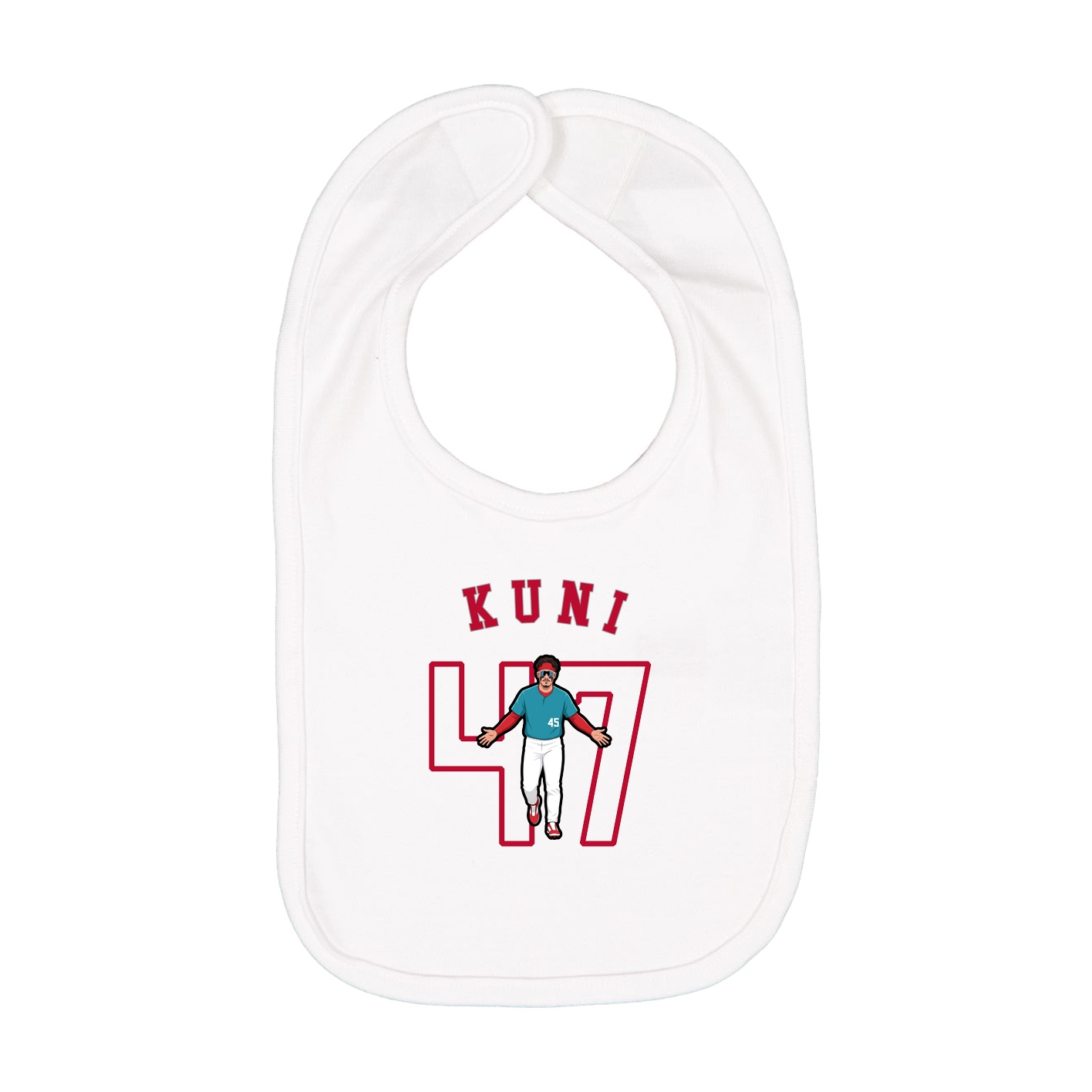 Infant Bib — Shirsey Arch in White