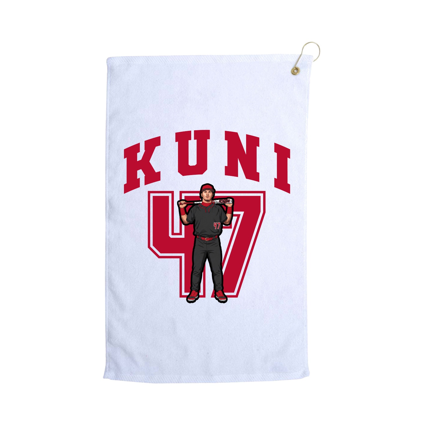 Golf Towel — Number in White
