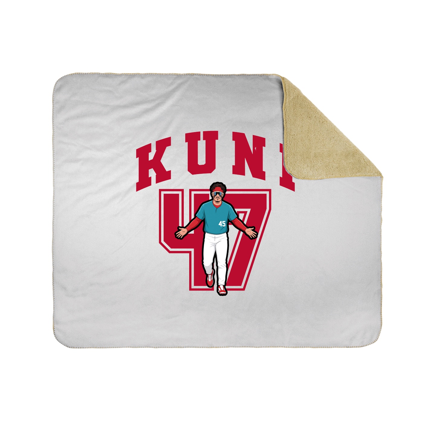 Throw Blanket — Number in White