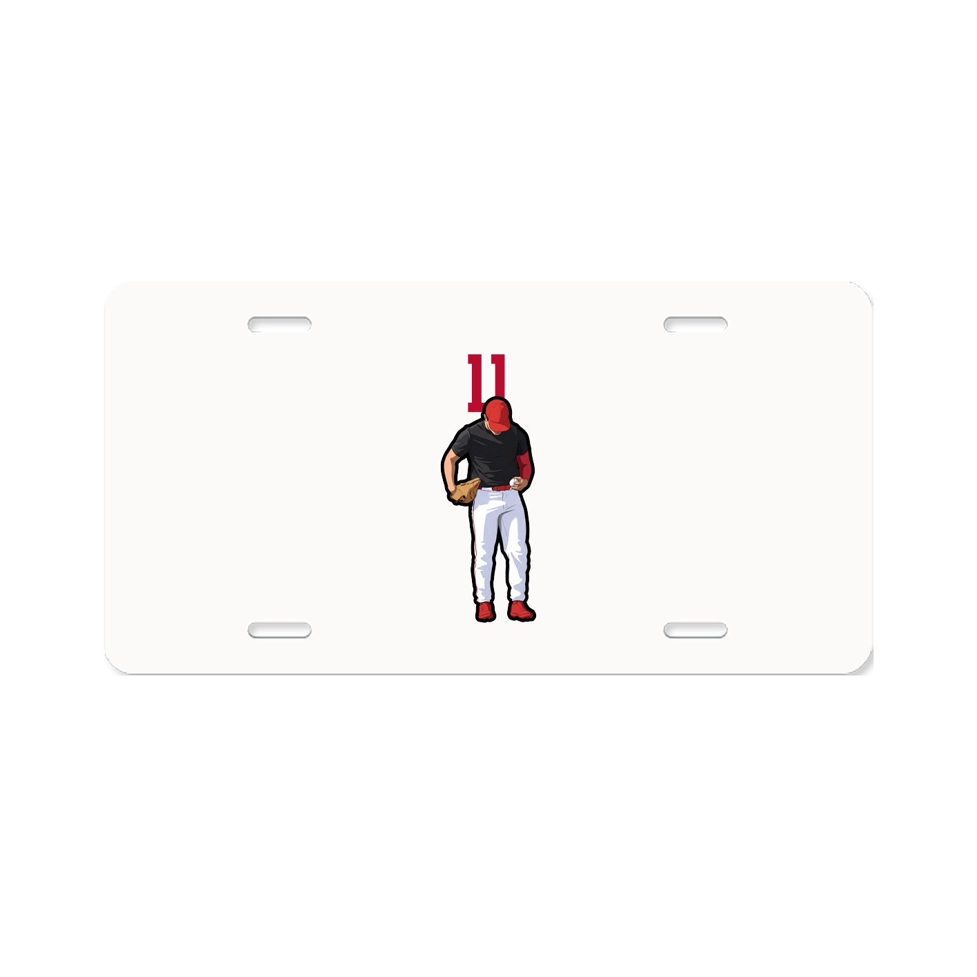 License Plate — Number Top in Classic