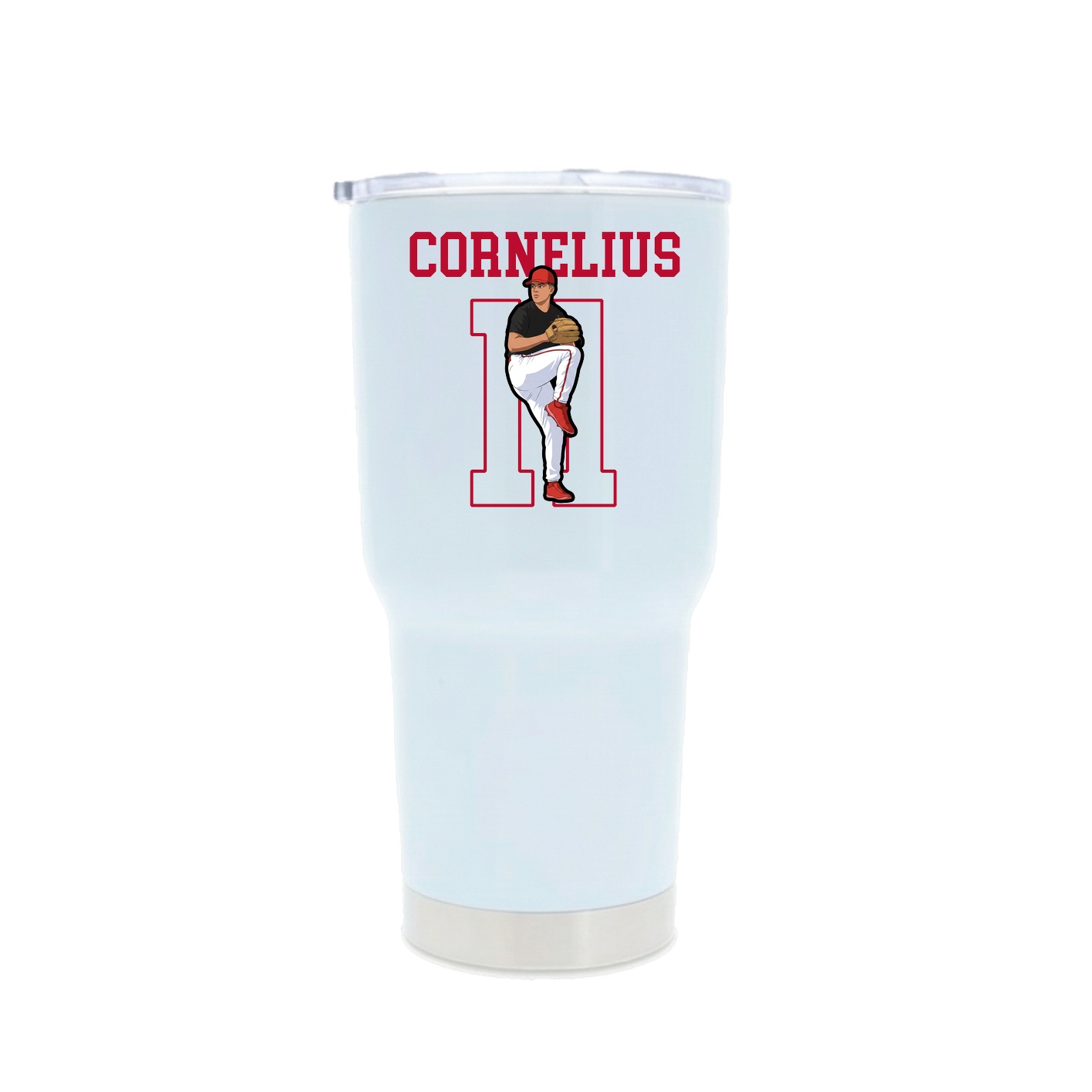 30oz Stainless Steel Tumbler — Shirsey in White