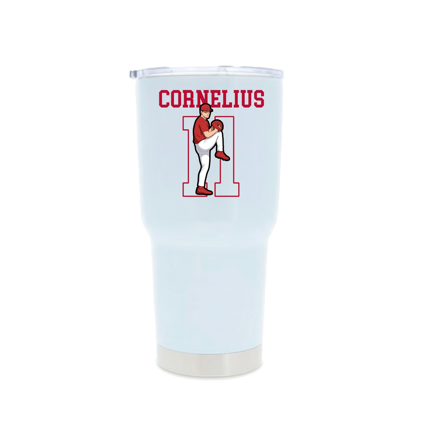 30oz Stainless Steel Tumbler — Shirsey in White