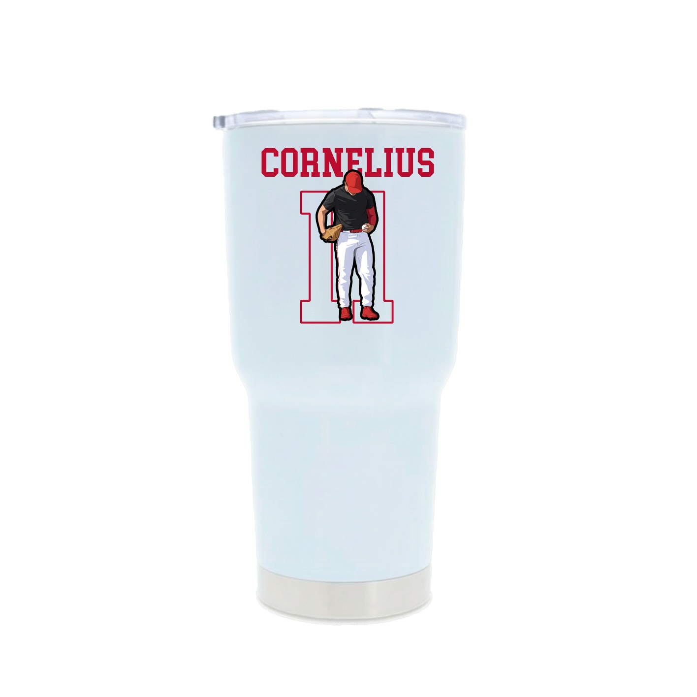 30oz Stainless Steel Tumbler — Shirsey in White