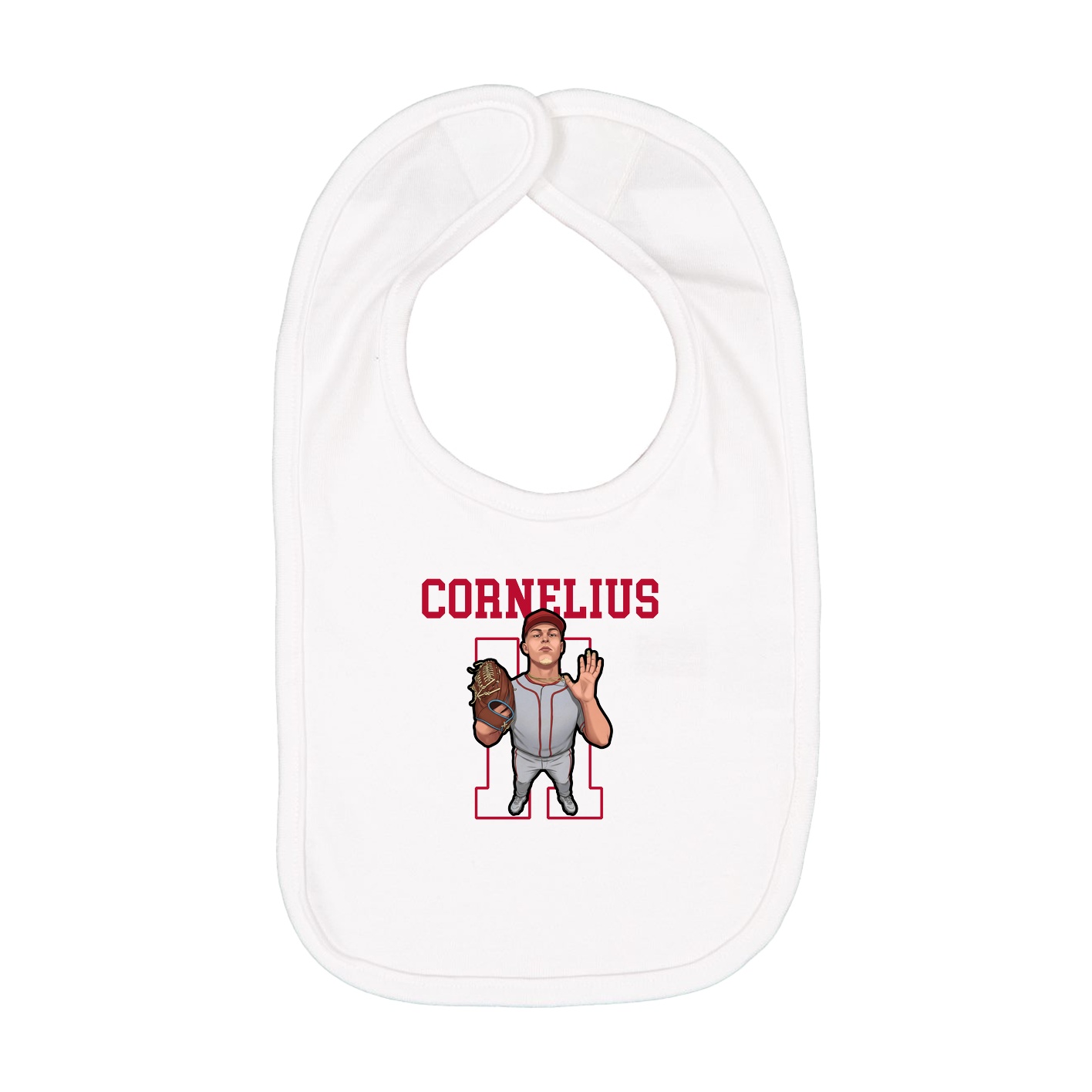 Infant Bib — Shirsey in White