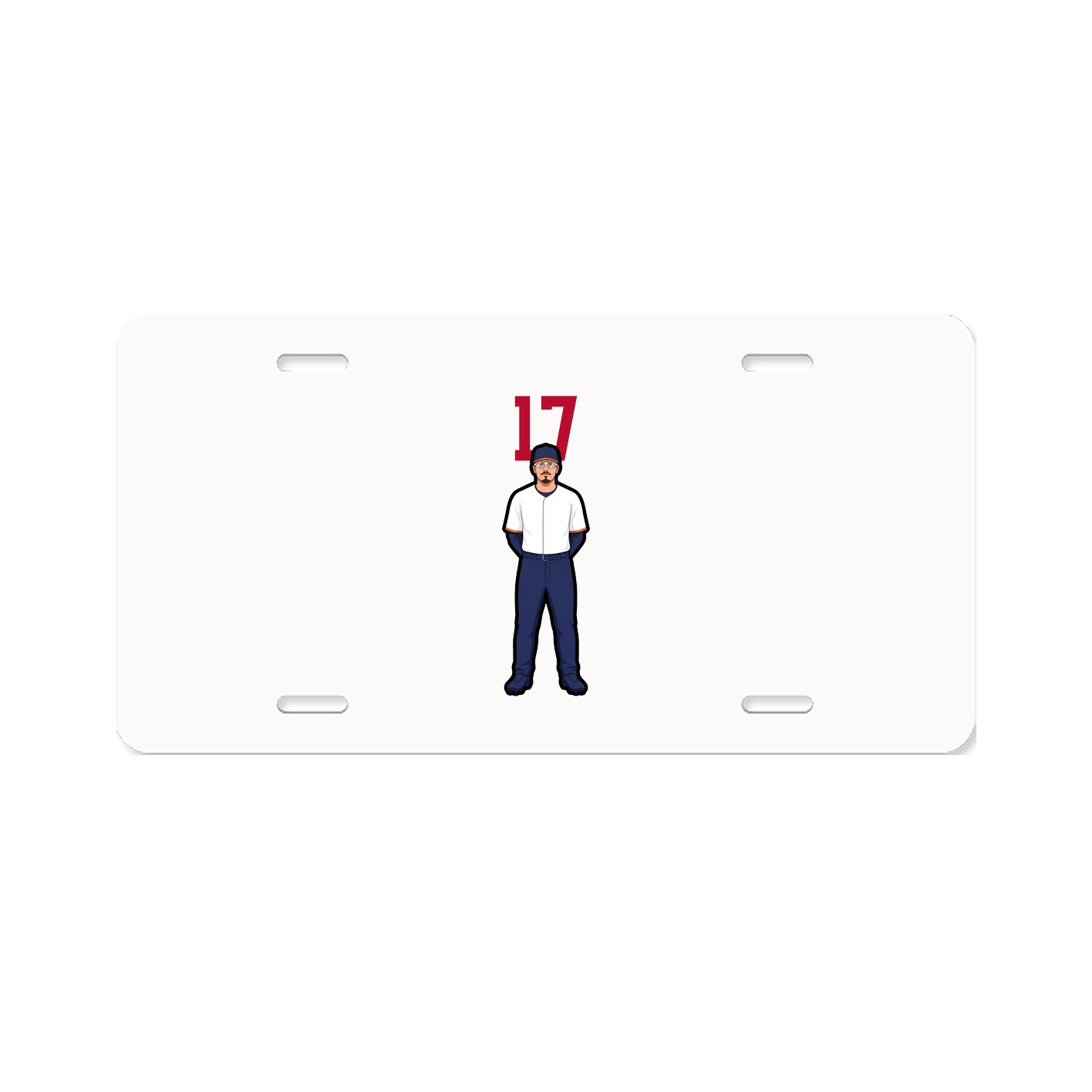 License Plate — Number Top in Classic