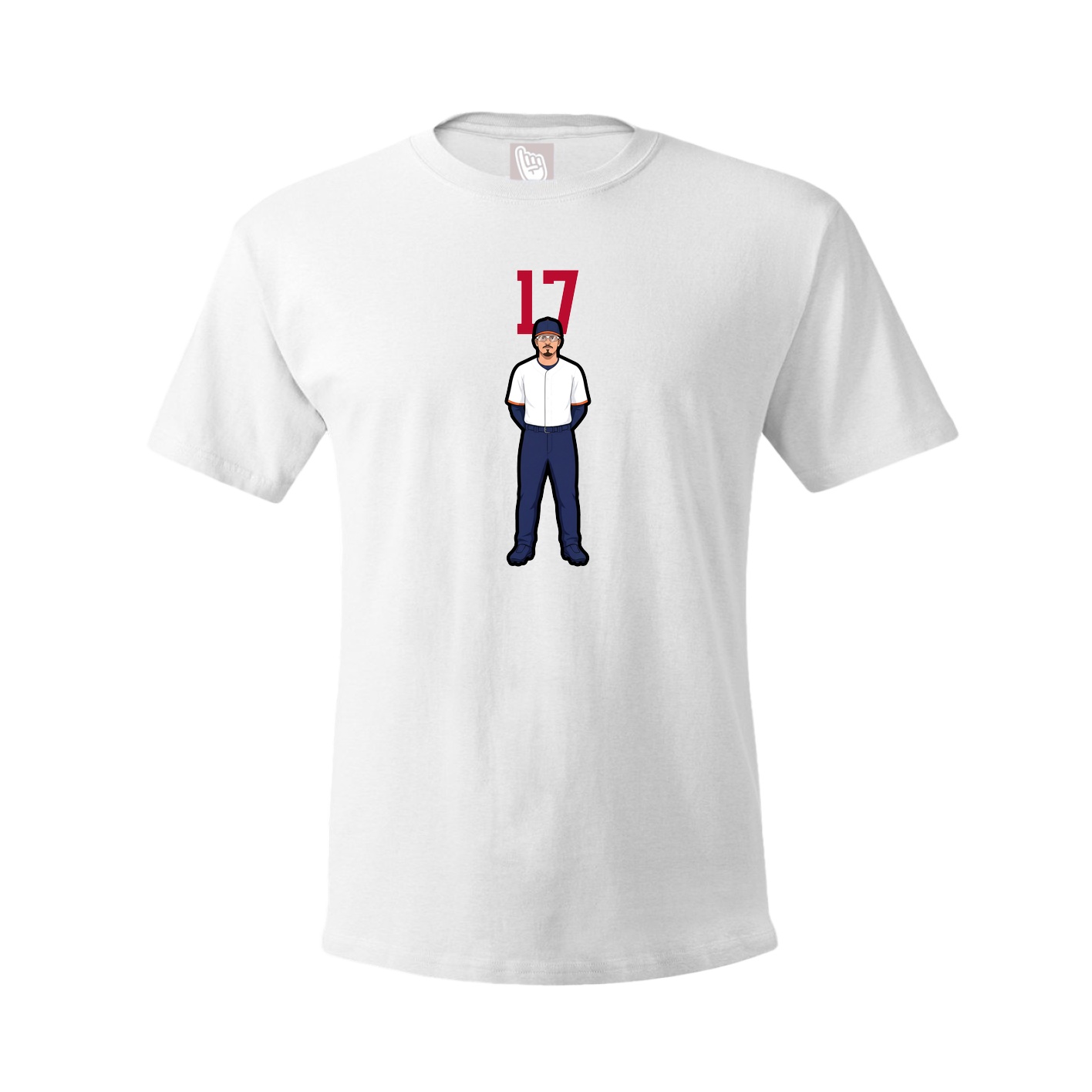 Youth Tee — Number Top in White