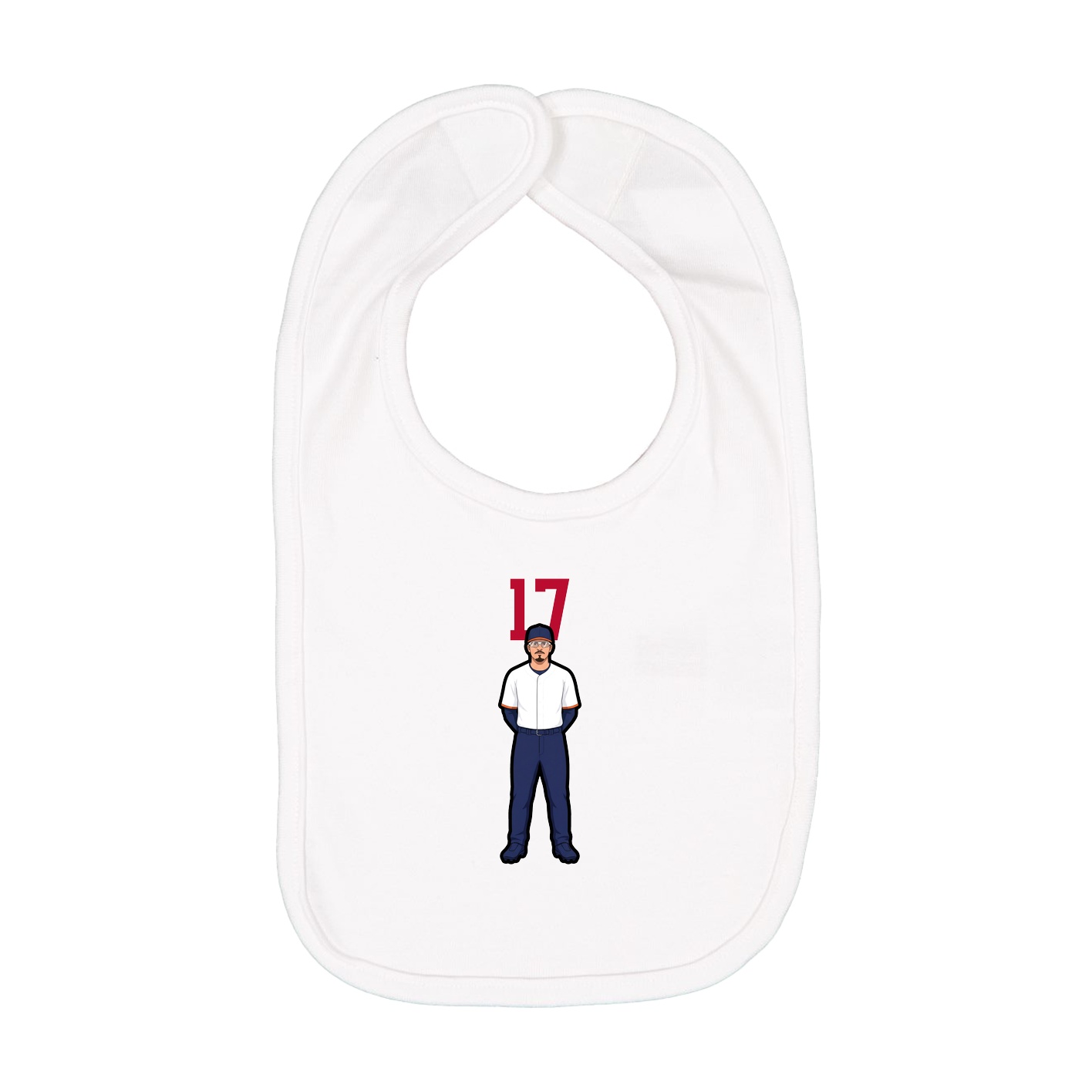 Infant Bib — Number Top in White