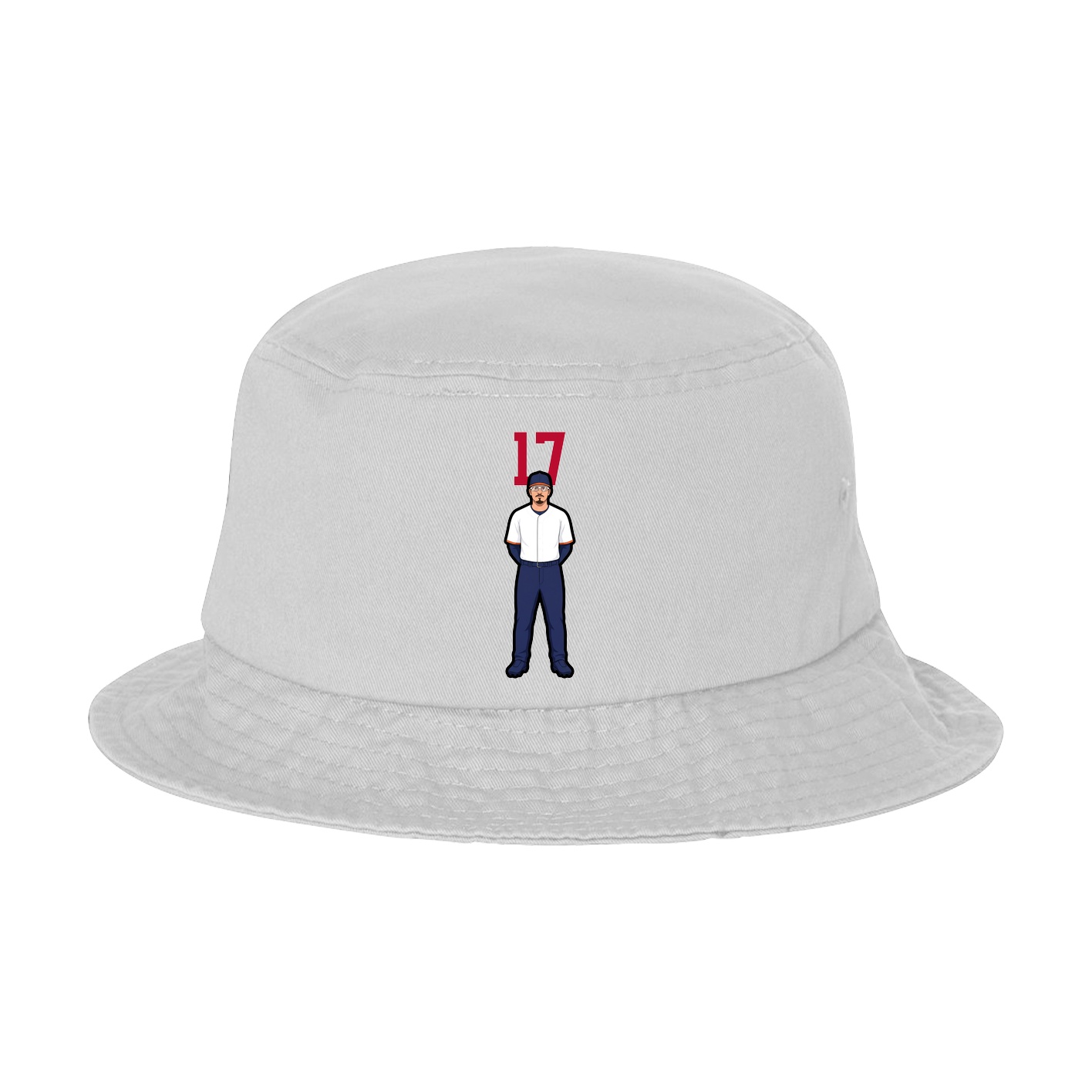 Bucket Cap — Number Top in White