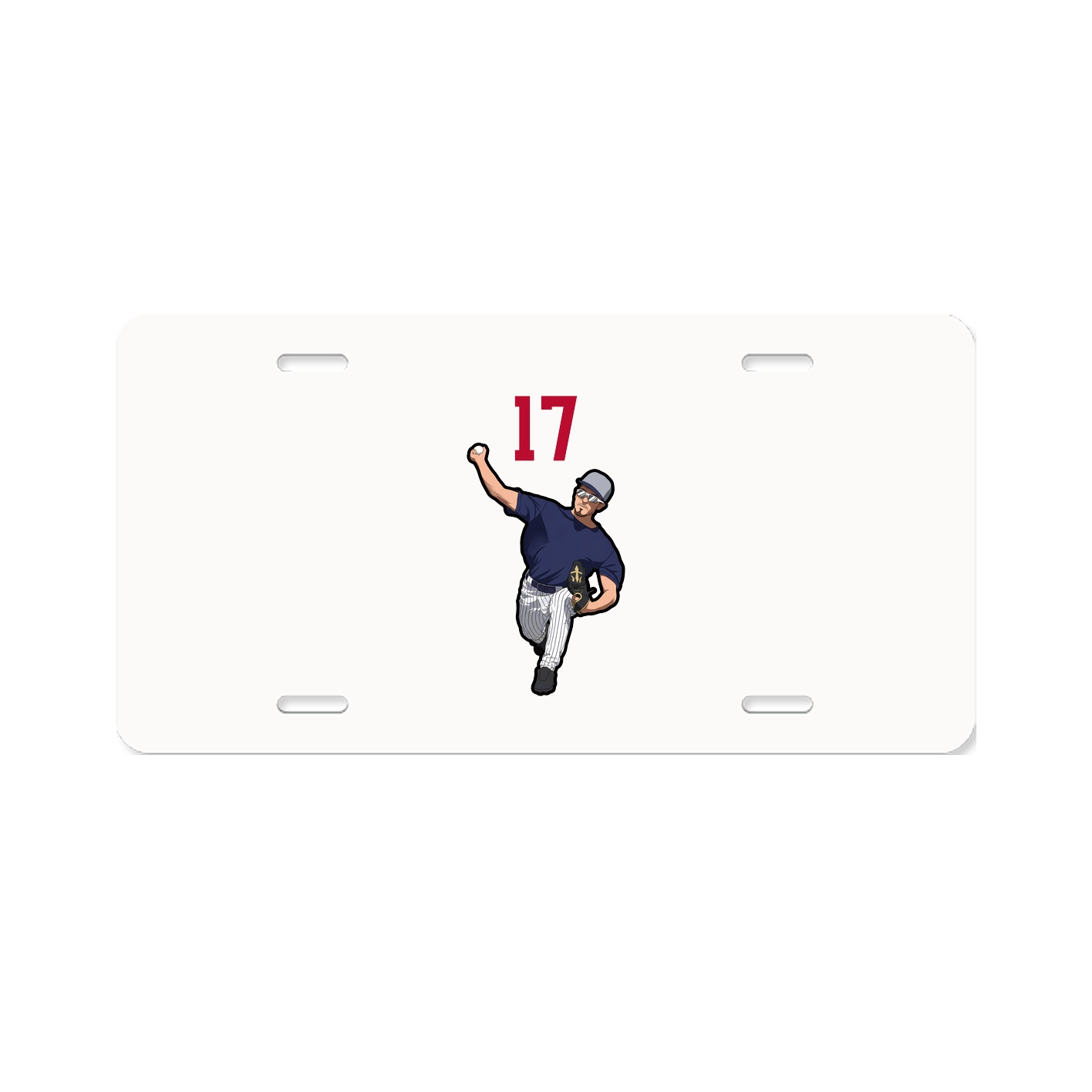 License Plate — Number Top in Classic