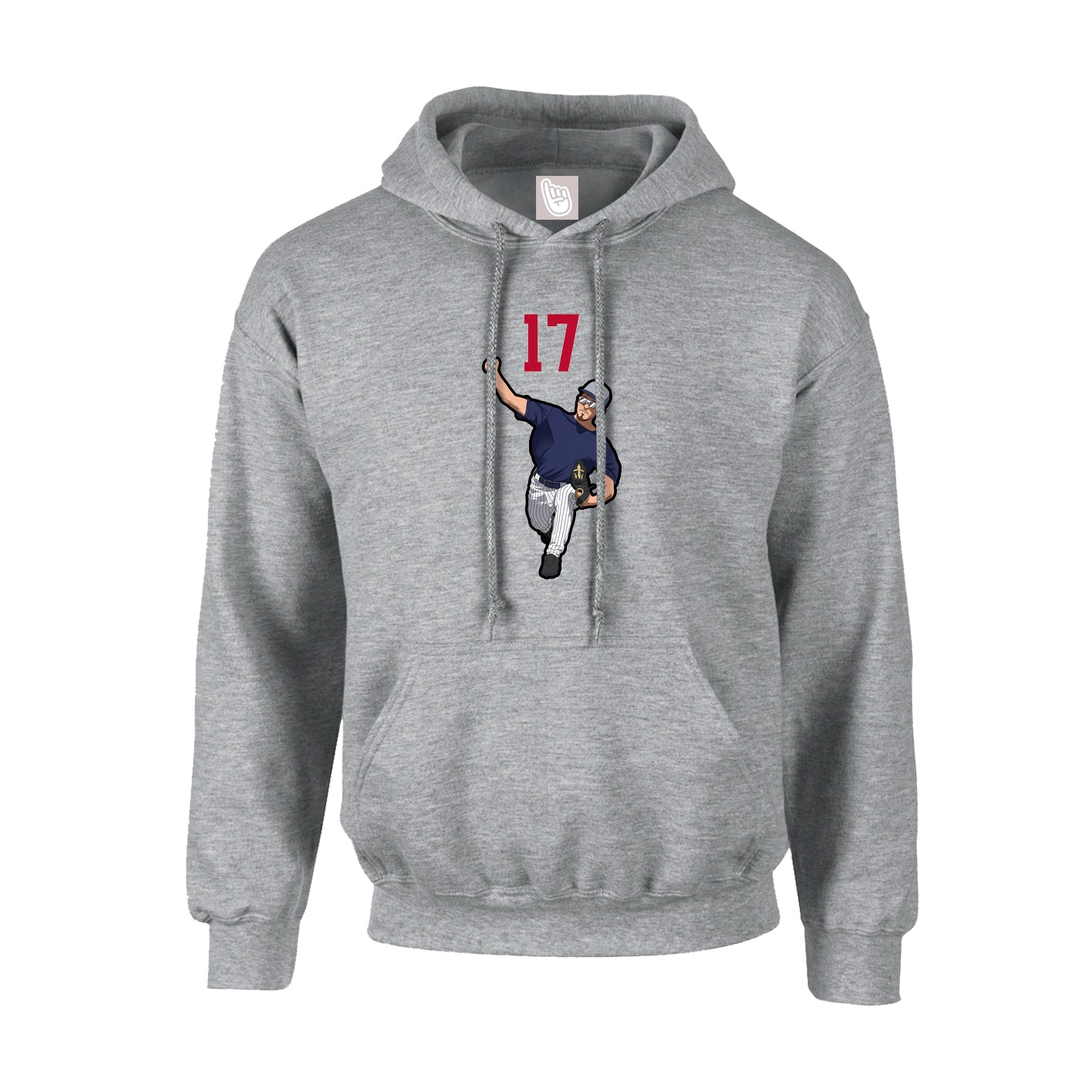 Hoodie — Number Top in Grey