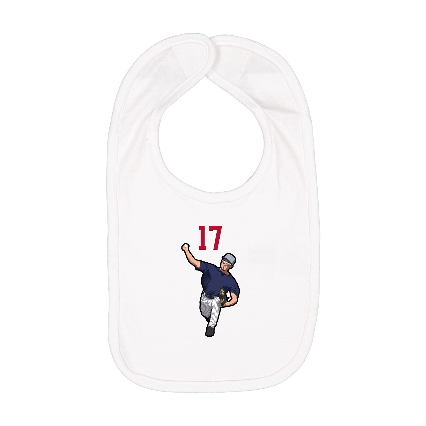 Infant Bib — Number Top in White