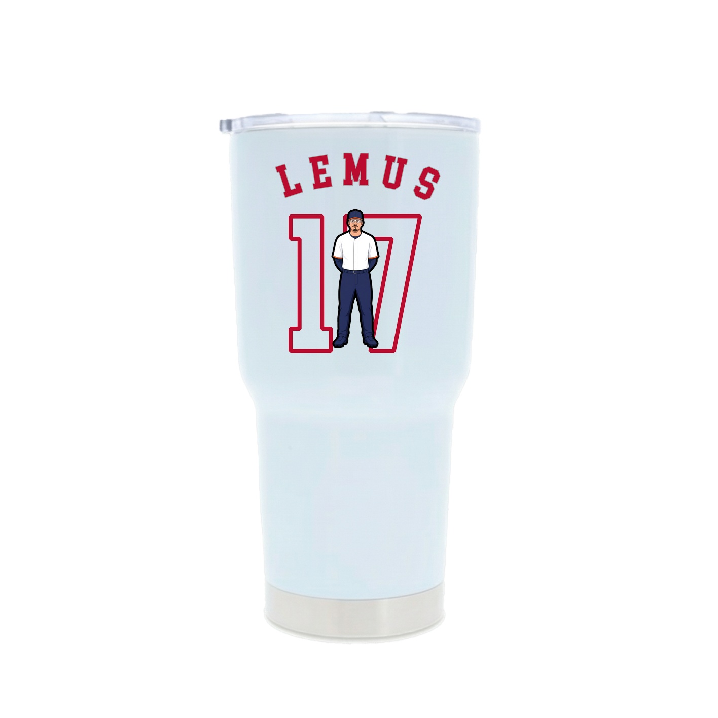 30oz Stainless Steel Tumbler — Shirsey Arch in White