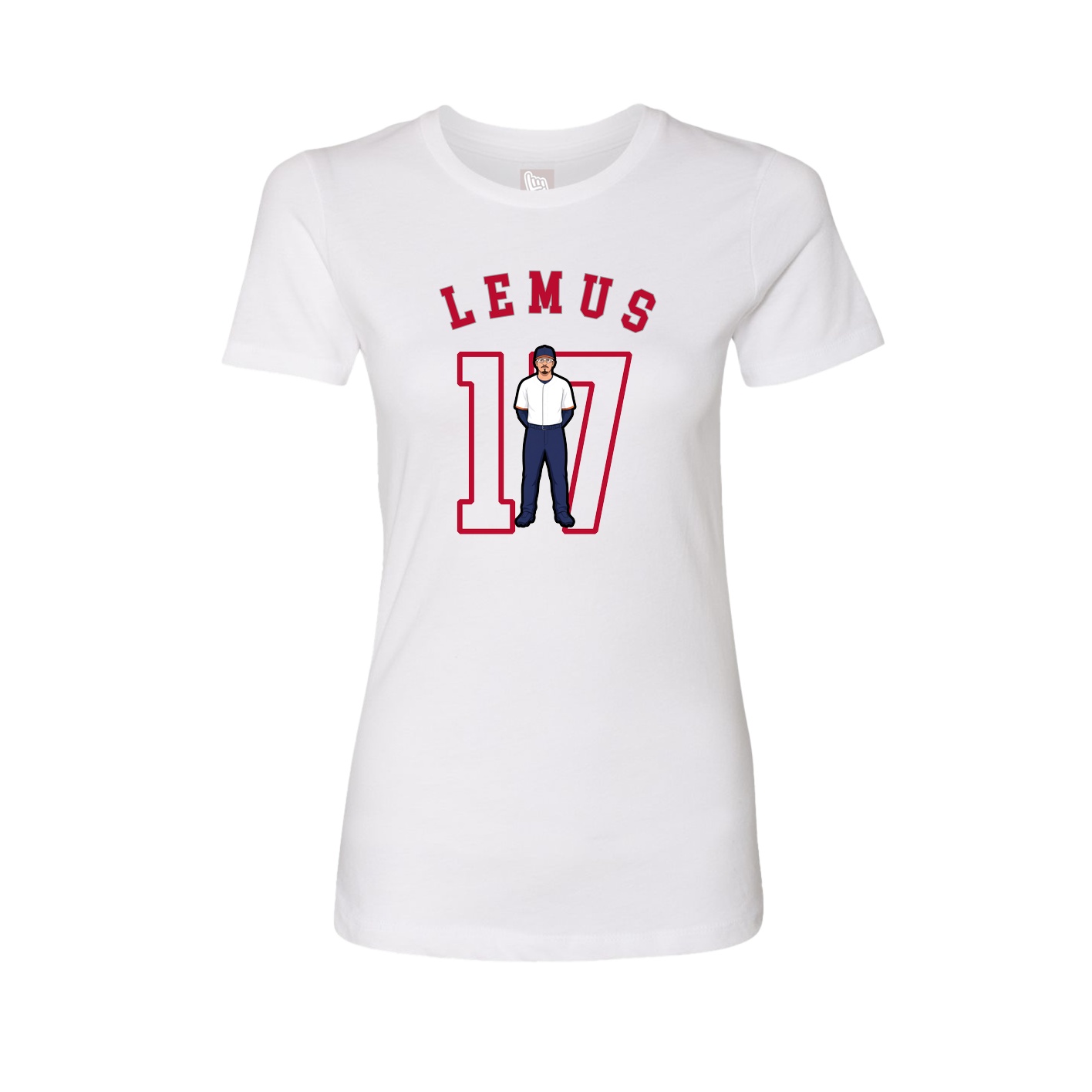 Fitted Women's Tee — Shirsey Arch in White