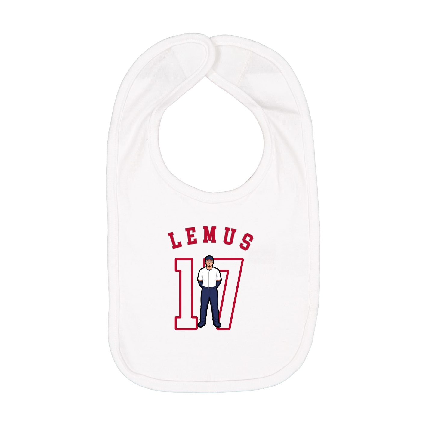 Infant Bib — Shirsey Arch in White
