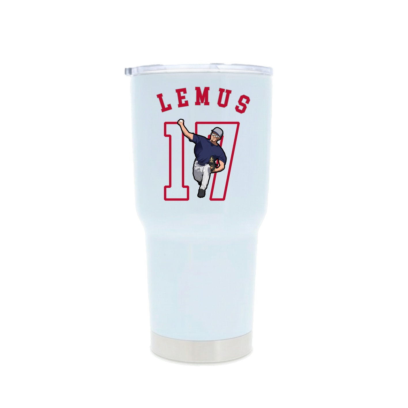 30oz Stainless Steel Tumbler — Shirsey Arch in White