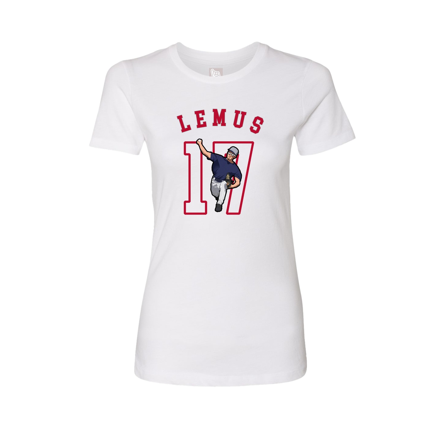Fitted Women's Tee — Shirsey Arch in White